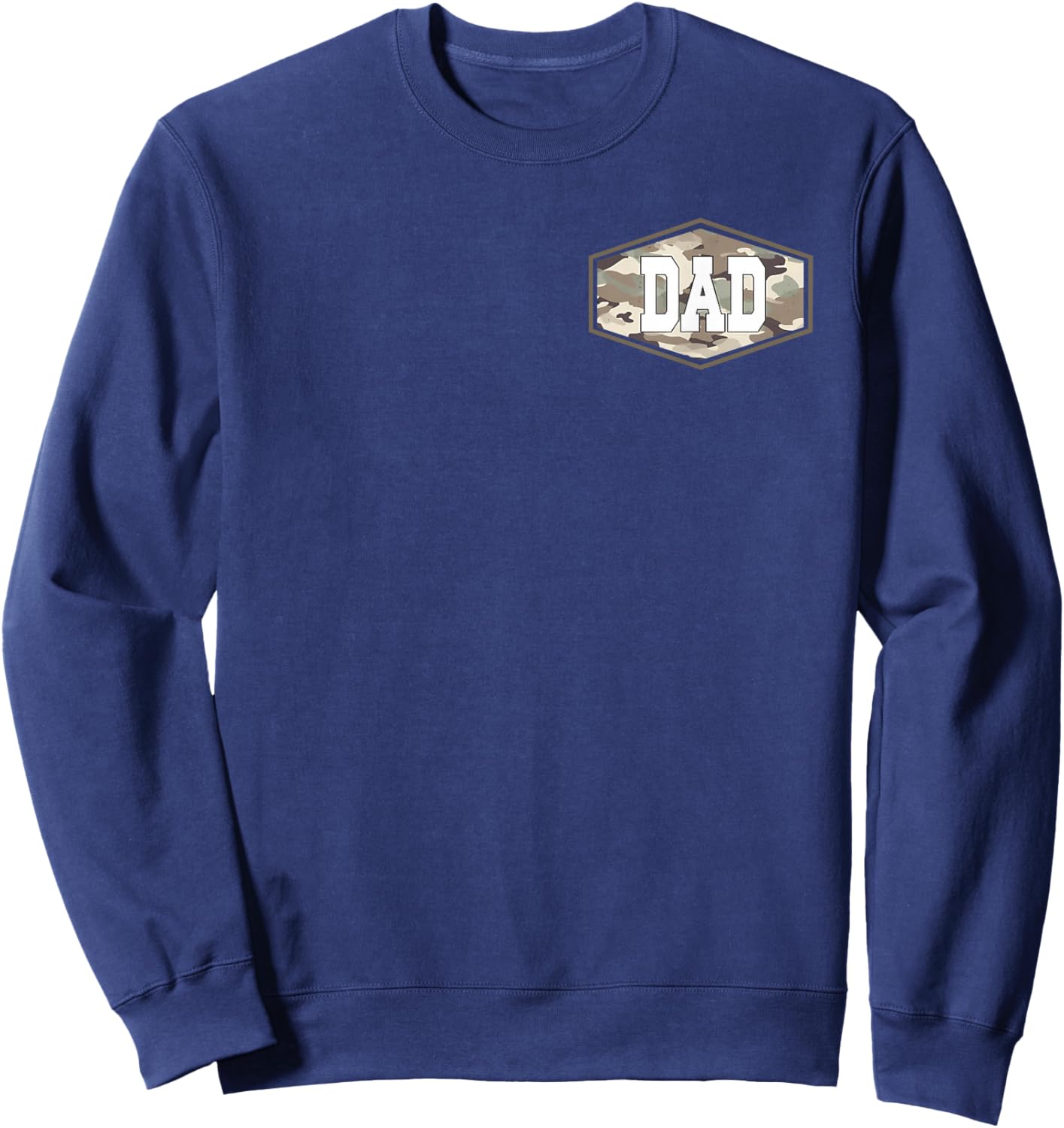 Old School Camo Dad Camouflage Dad Fathers Day 2 Sided Sweatshirt - Sweatshirt | Navy