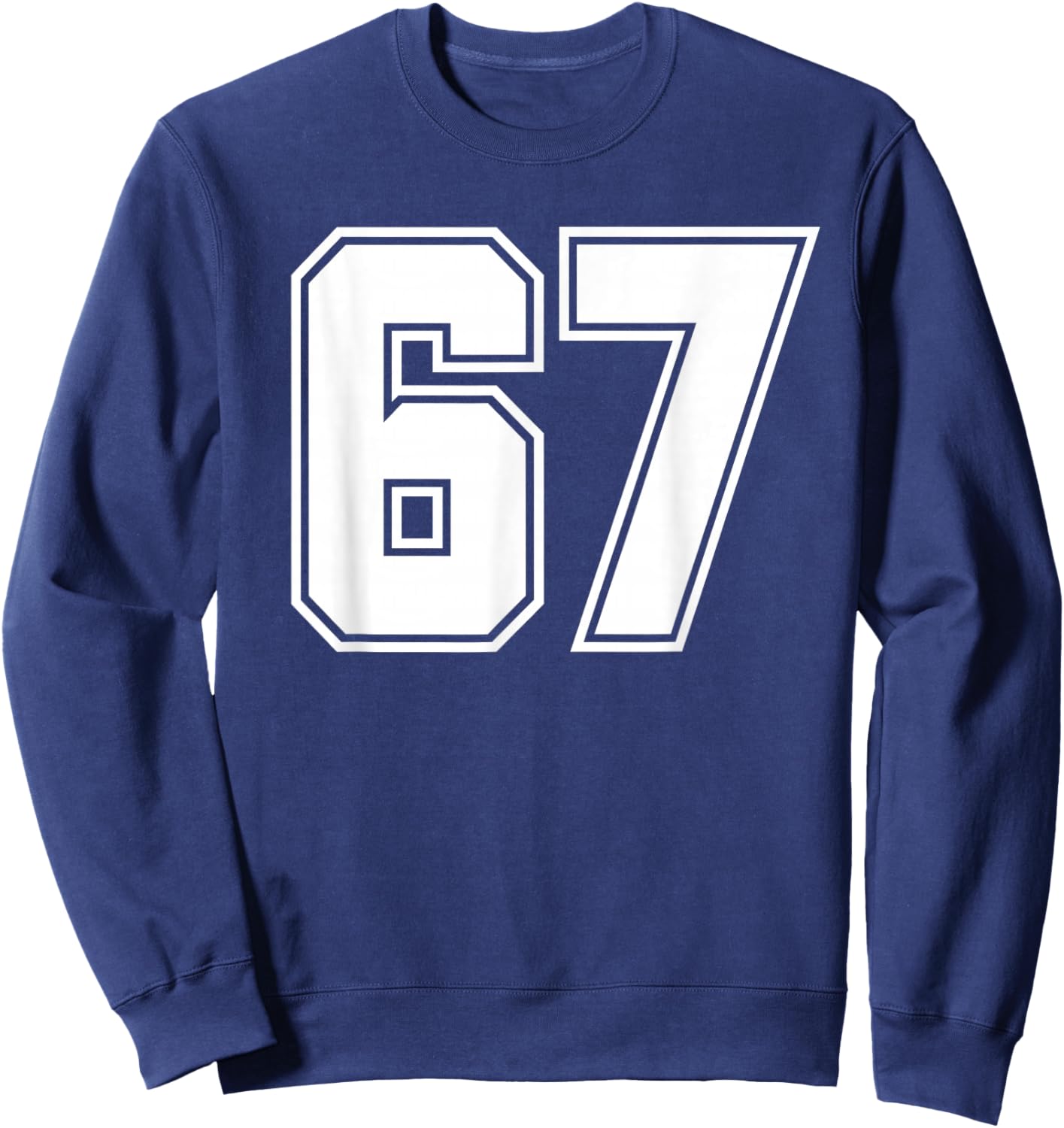 6 7 Number 67 Gen Alpha Meme Sweatshirt - Sweatshirt | Navy