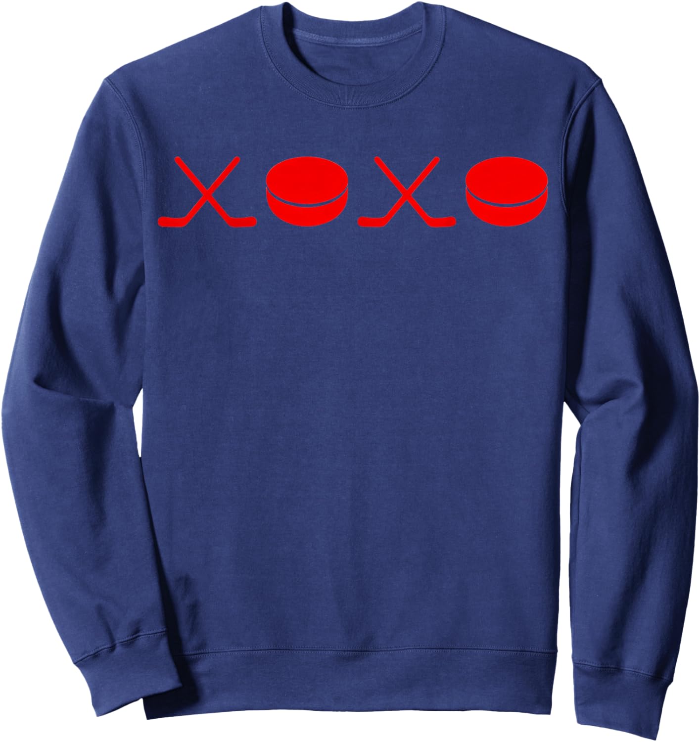 XOXO Hockey Valentine Sweatshirt - Sweatshirt | Navy