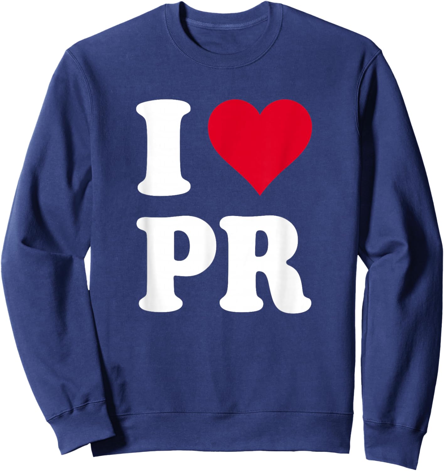 Red Heart I Love PR Sweatshirt - Sweatshirt | Navy