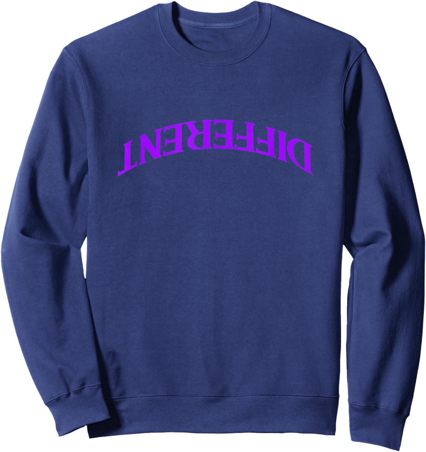 Purple Inverted Different Purple Graphic Sweatshirt - Sweatshirt | Navy