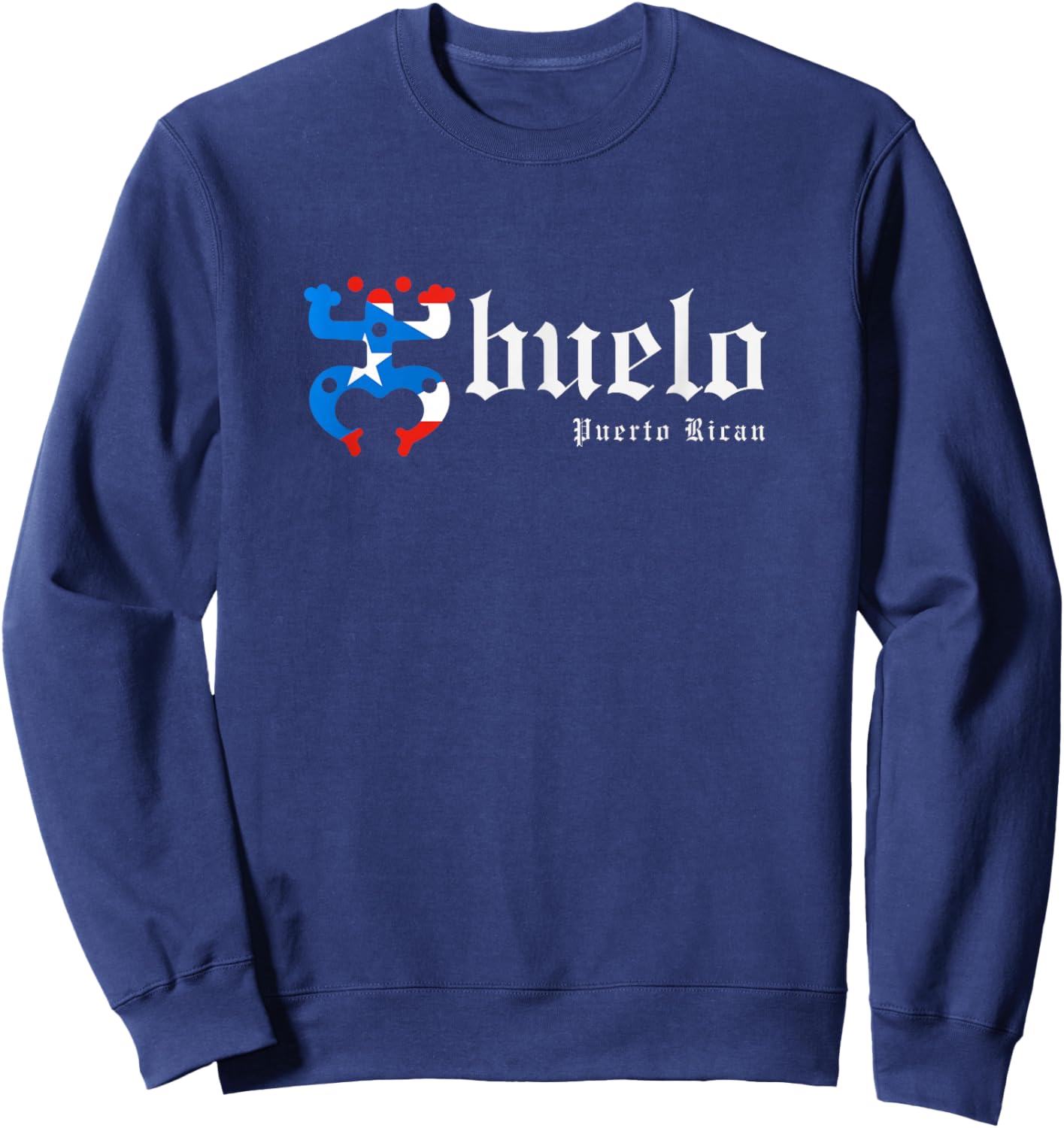 Abuelo Puerto Rico Grandpa Boriqua grandfa Coqui Sweatshirt - Sweatshirt | Navy