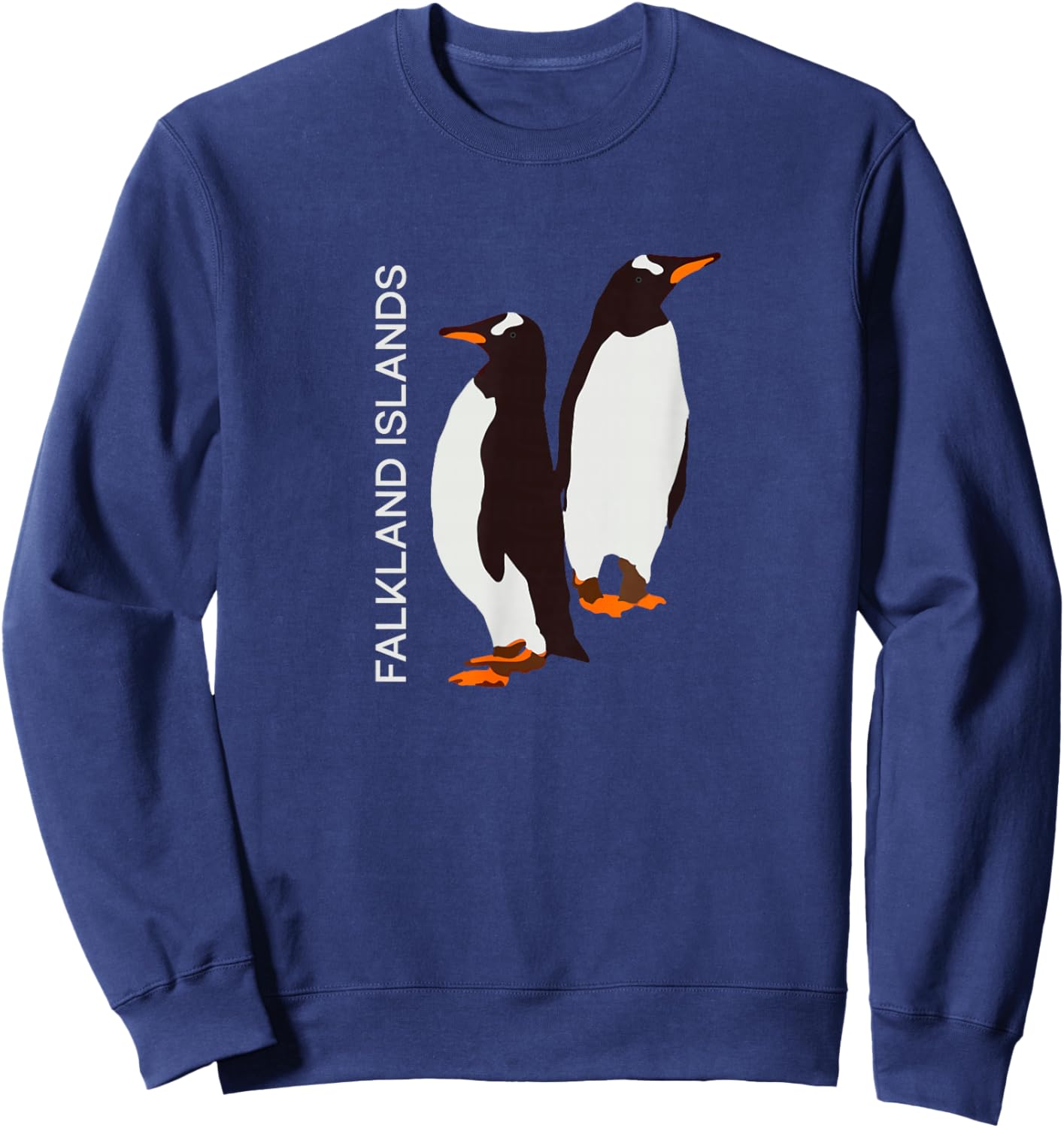 Falkland Islands Penguins Souvenirs Retro Graphic Sweatshirt - Sweatshirt | Navy