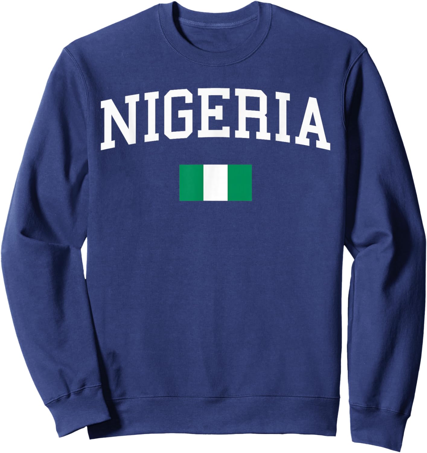 Nigerian Flag Men Women Kids Nigeria Sweatshirt - Sweatshirt | Navy