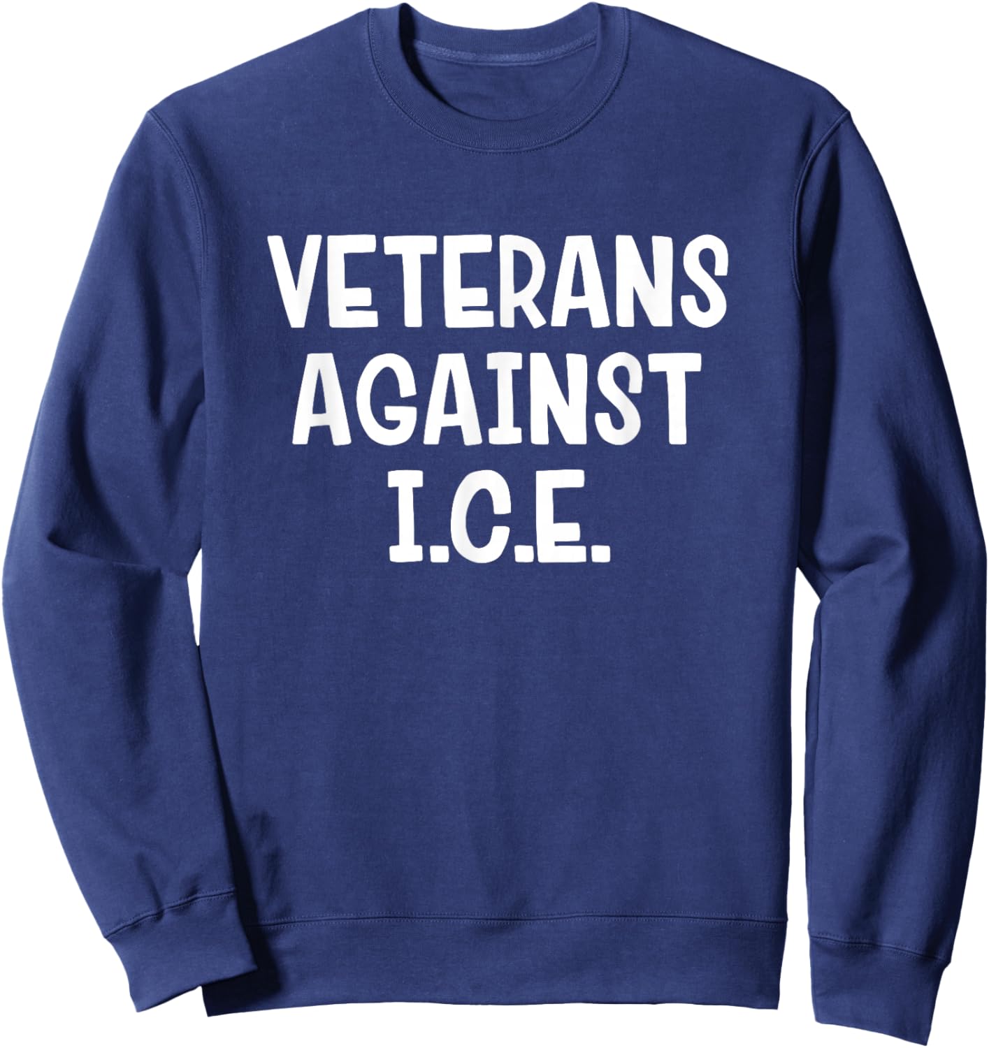 Veterans Against ICE Sweatshirt - Sweatshirt | Navy
