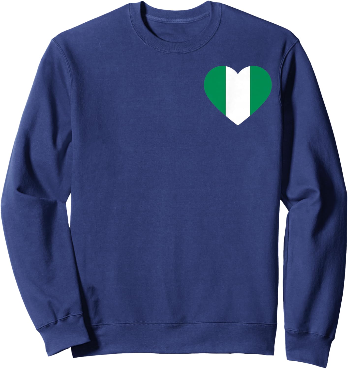 Nigeria Proud Heritage Pocket National Nigerian Flag Roots Sweatshirt - Sweatshirt | Navy