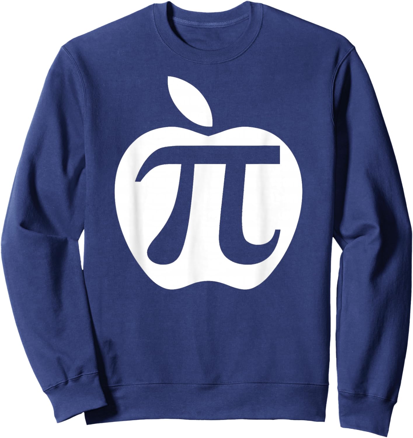 Apple Pi Funny Pi Day Apple Pi Sweatshirt - Sweatshirt | Navy