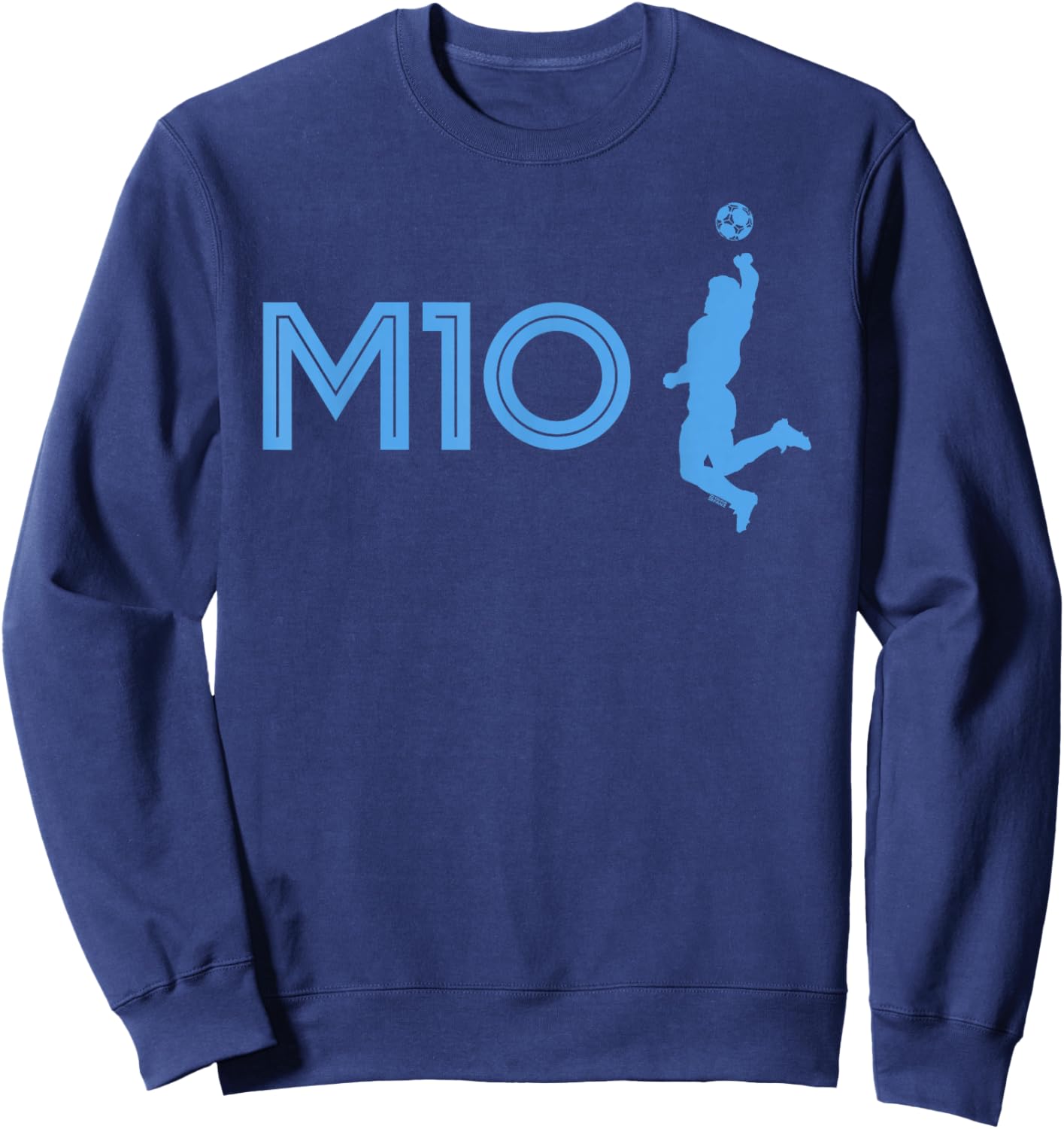 Diego Maradona M10 La Mano de Dios Hand of God Soccer Logo Sweatshirt - Sweatshirt | Navy