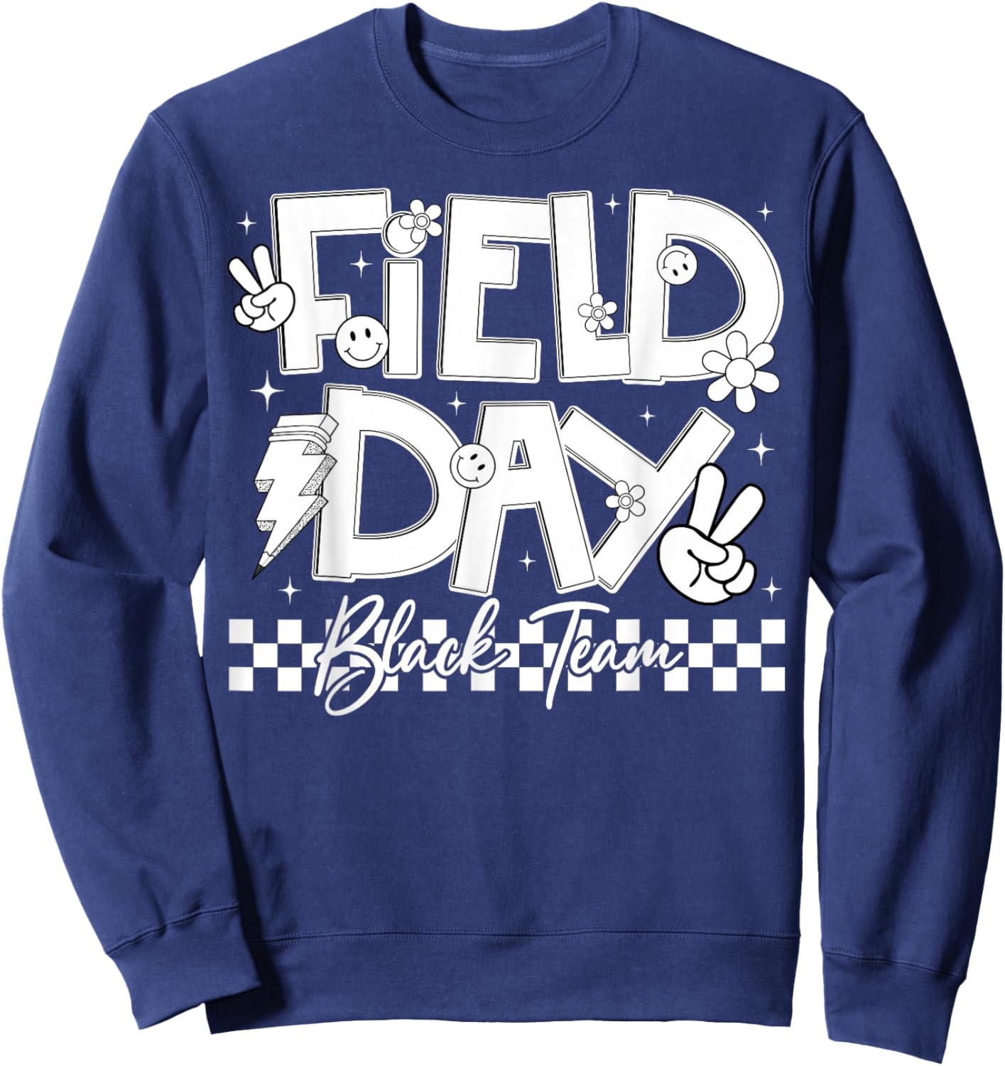 Field Day Black Team Peace Hand Lightning Men Women Kid Sweatshirt - Sweatshirt | Navy