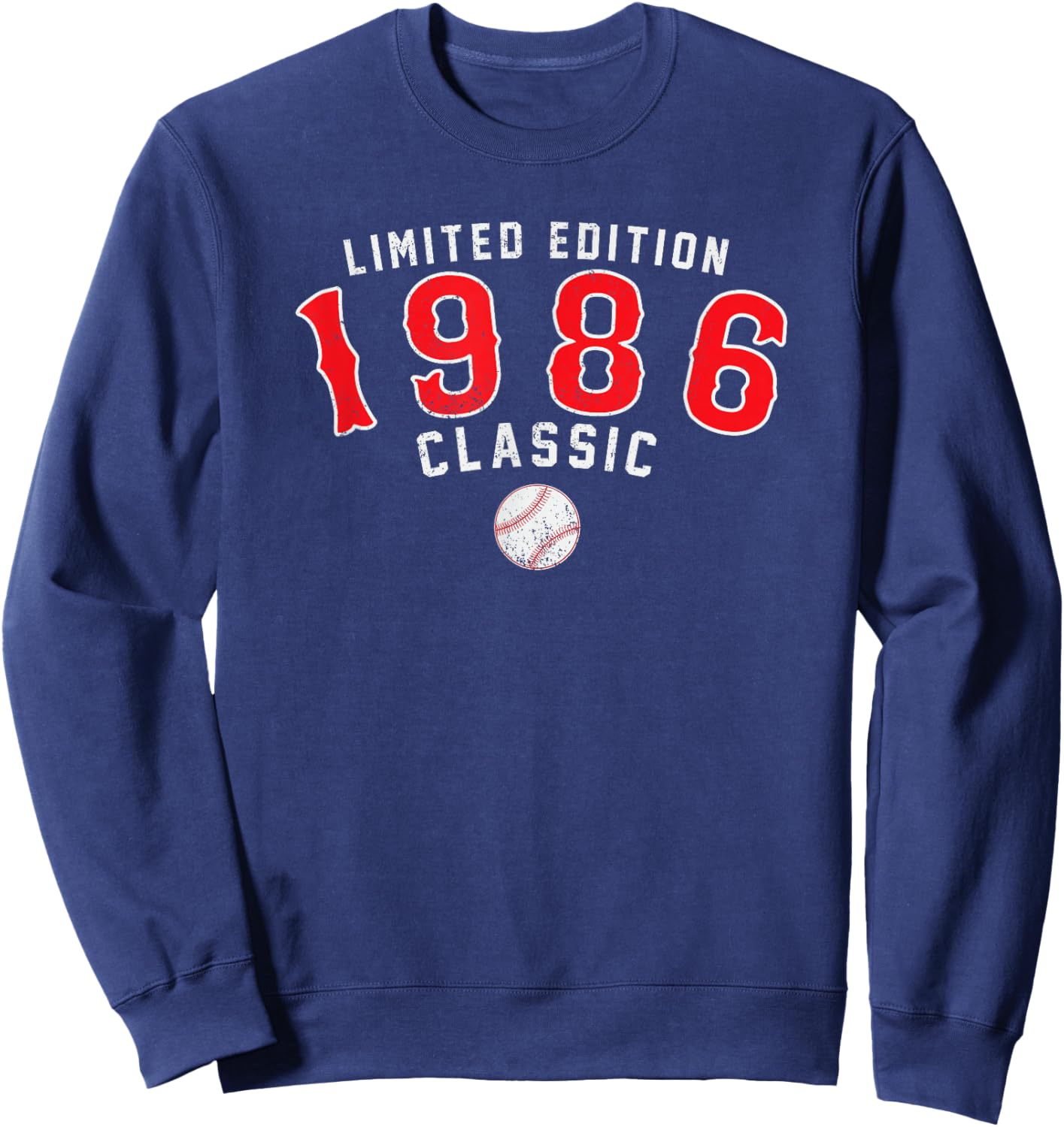 40 Year Old 1986 Classic Baseball 40th Birthday Sweatshirt - Sweatshirt | Navy