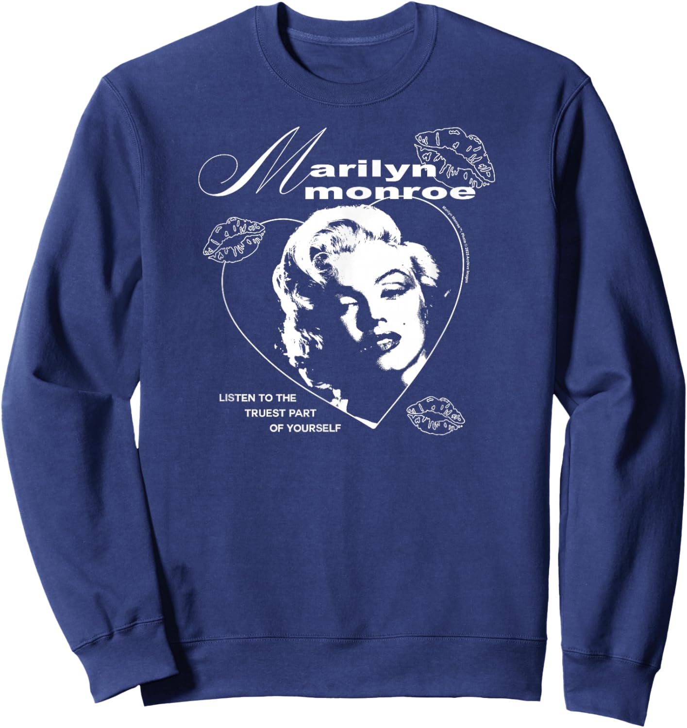 Marilyn Monroe - Listen to The Truest Part of Yourself Sweatshirt - Sweatshirt | Navy