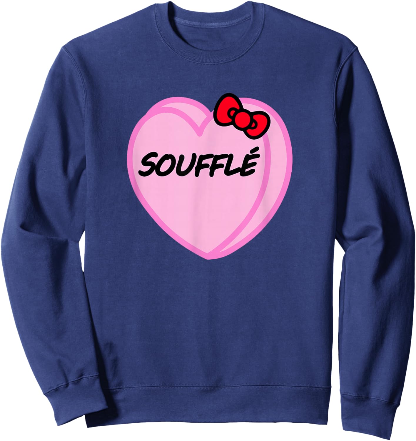 Valentines Day Candy Sweet Hearts Love Soufflé Sweatshirt - Sweatshirt | Navy