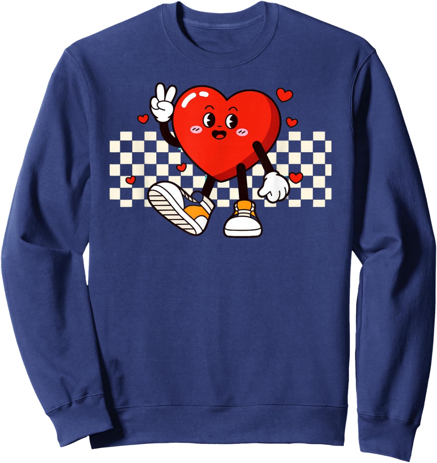 Valentine Heart Peace Hand Sweatshirt - Sweatshirt | Navy