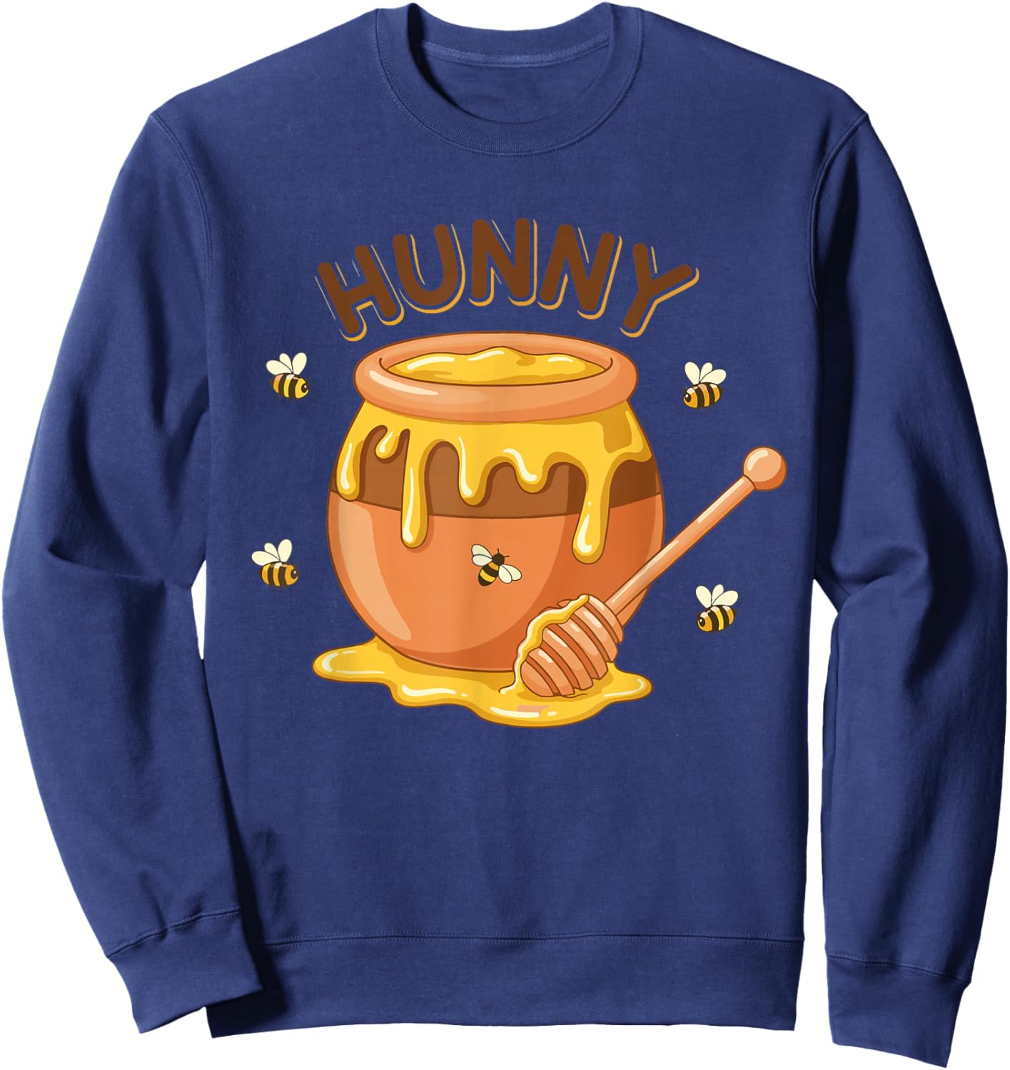 Jar of Honey Pot with Honey Bees Sweet Gift Costume Sweatshirt - Sweatshirt | Navy