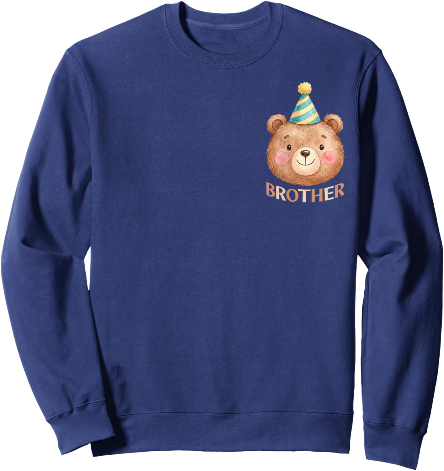 Brother Bear 1st Birthday Boy Girl Family Matching Party Sweatshirt - Sweatshirt | Navy