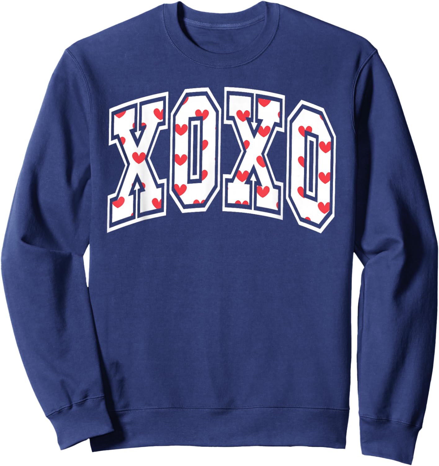 XOXO Valentine Heart Retro Valentine Gifts Women Sweatshirt - Sweatshirt | Navy