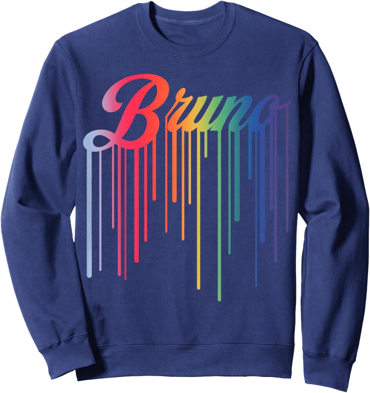 Bruno First Name Personalized Women Kids Sweatshirt - Sweatshirt | Navy