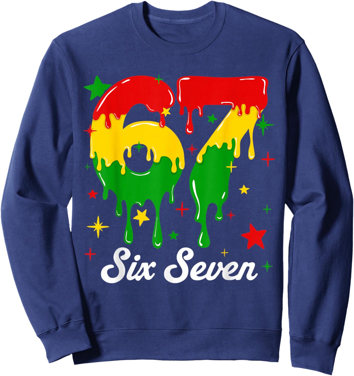 Black History Six Seven 6 7 Meme Melanin Boys Girl Teen Kids Sweatshirt - Sweatshirt | Navy