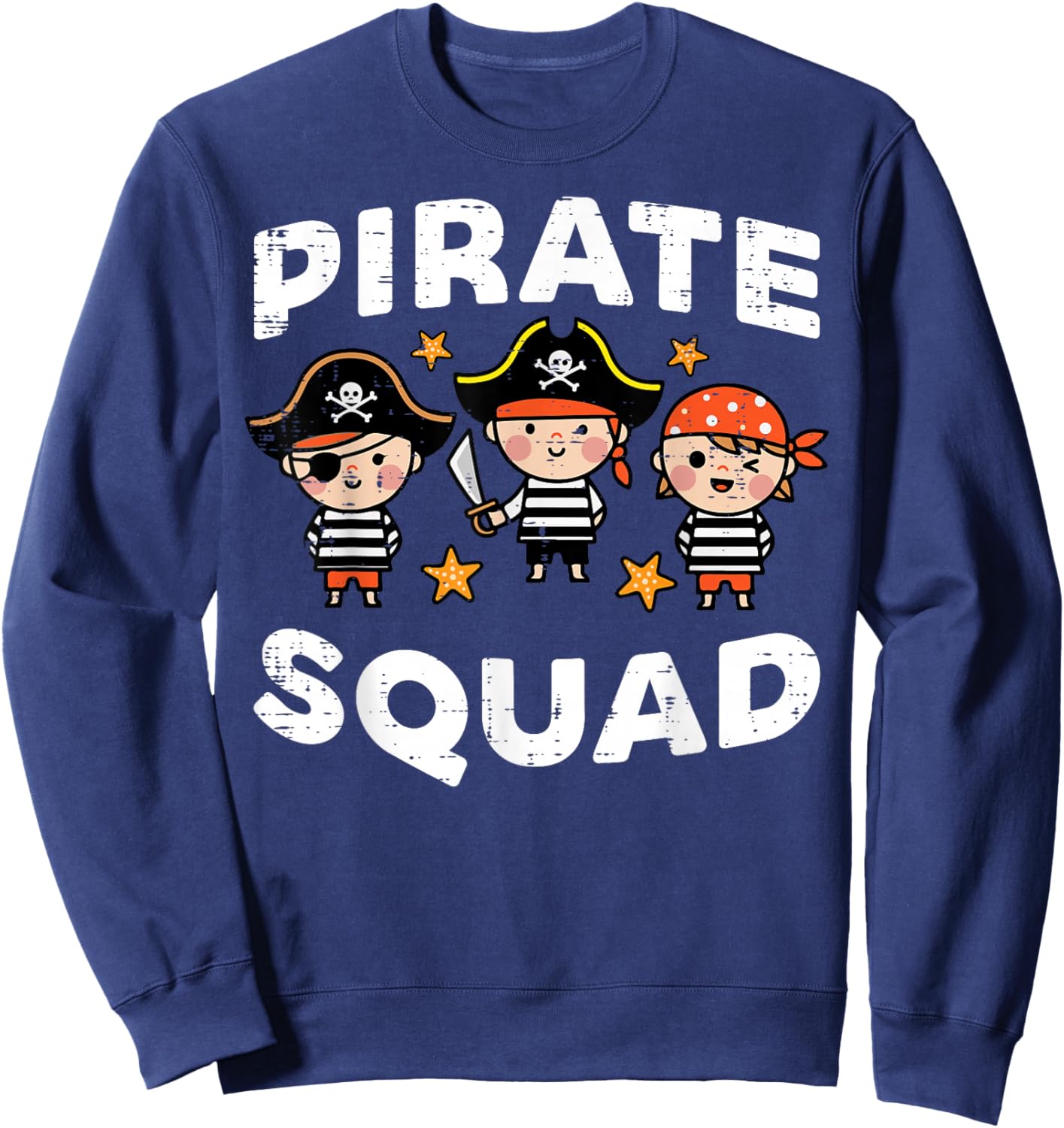 Pirate Squad Cute Team Crew Matching Boys Girls Kids Toddler Sweatshirt - Sweatshirt | Navy