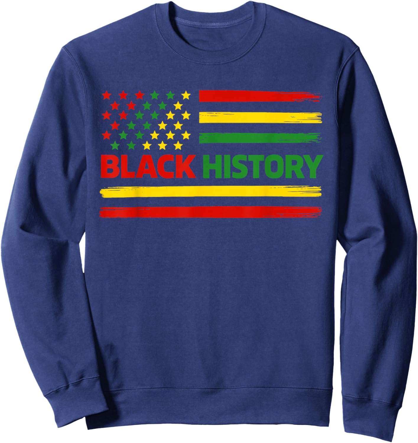 Black History African USA American Flag Africa Men Women Kid Sweatshirt - Sweatshirt | Navy