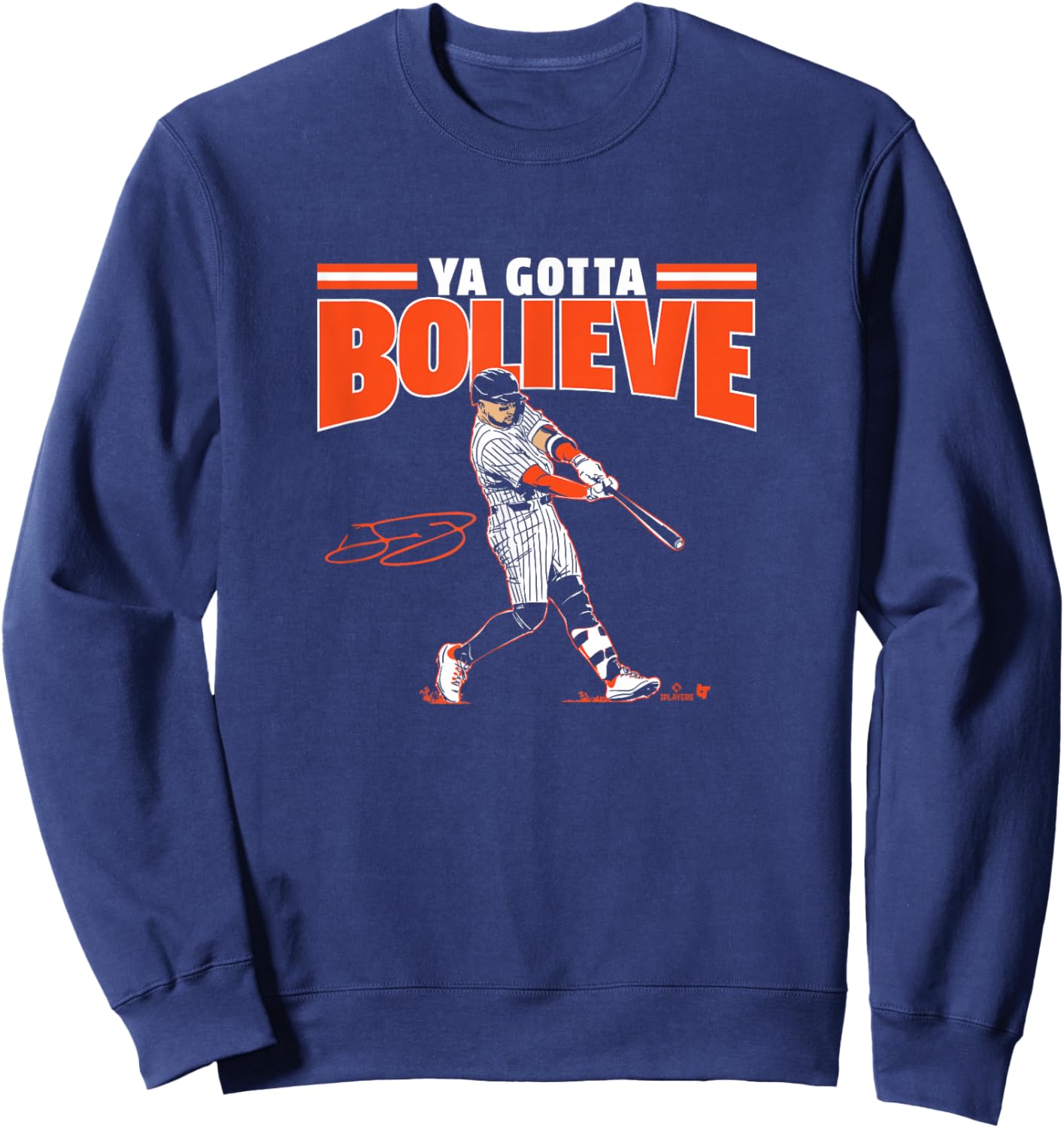 Bo Bichette - Ya Gotta Bolieve - New York Baseball Sweatshirt - Sweatshirt | Navy