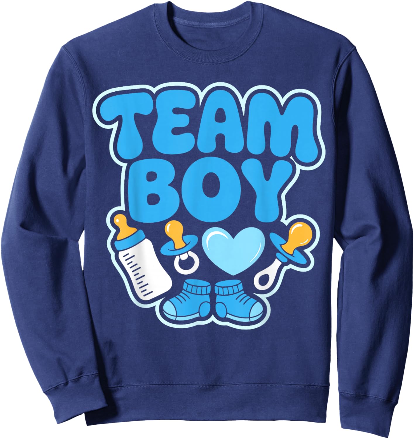 Gender Reveal Party Team Boy Announcement Sweatshirt - Sweatshirt | Navy