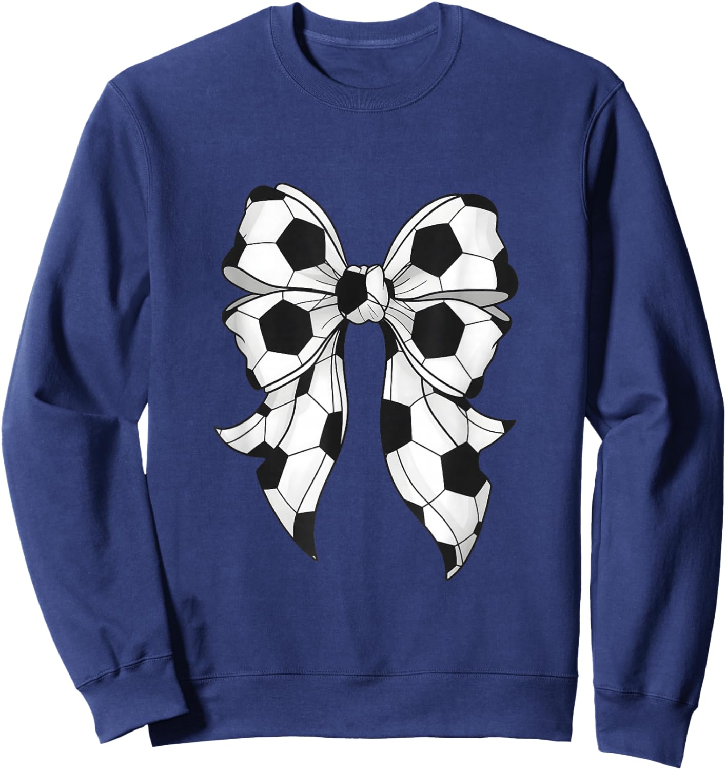 Cute Soccer Coquette Bow Girls Soccer Mama Mom Sweatshirt - Sweatshirt | Navy