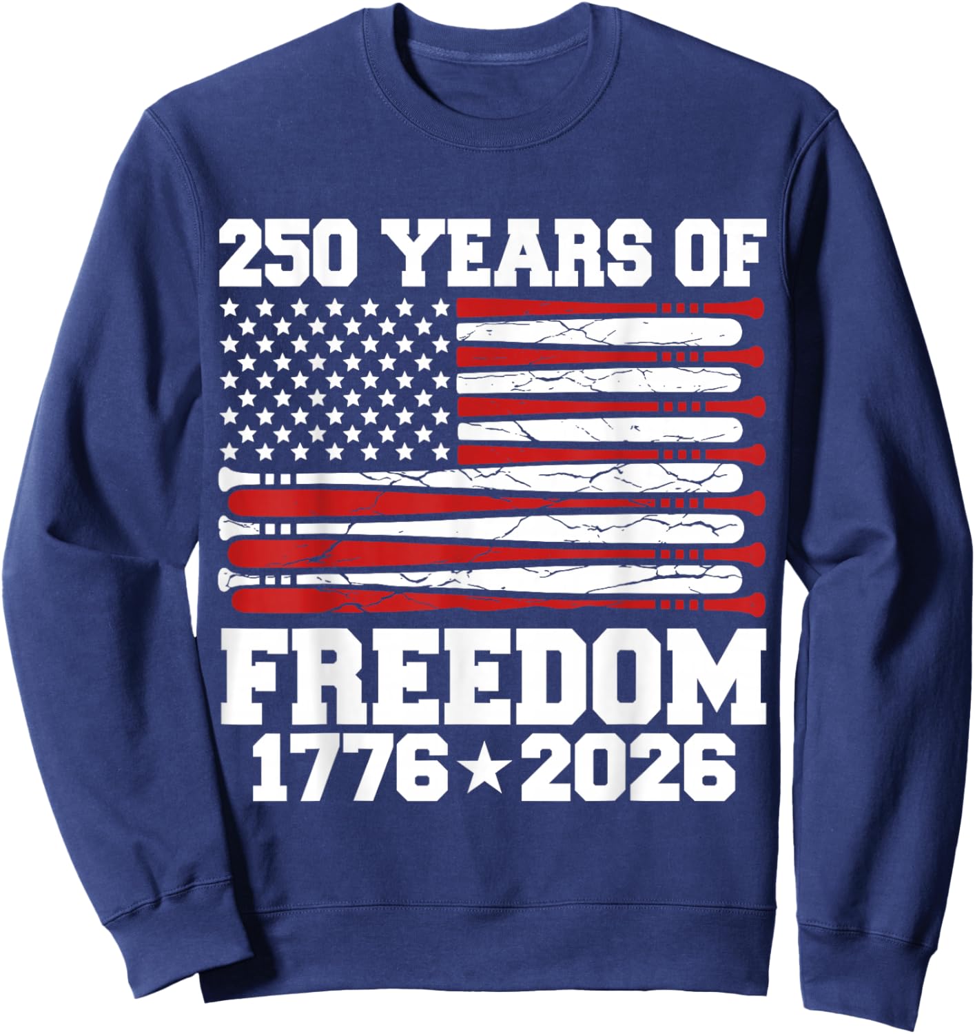 250 Years American 1776 2026 250th 4th July Baseball Kid Men Sweatshirt - Sweatshirt | Navy