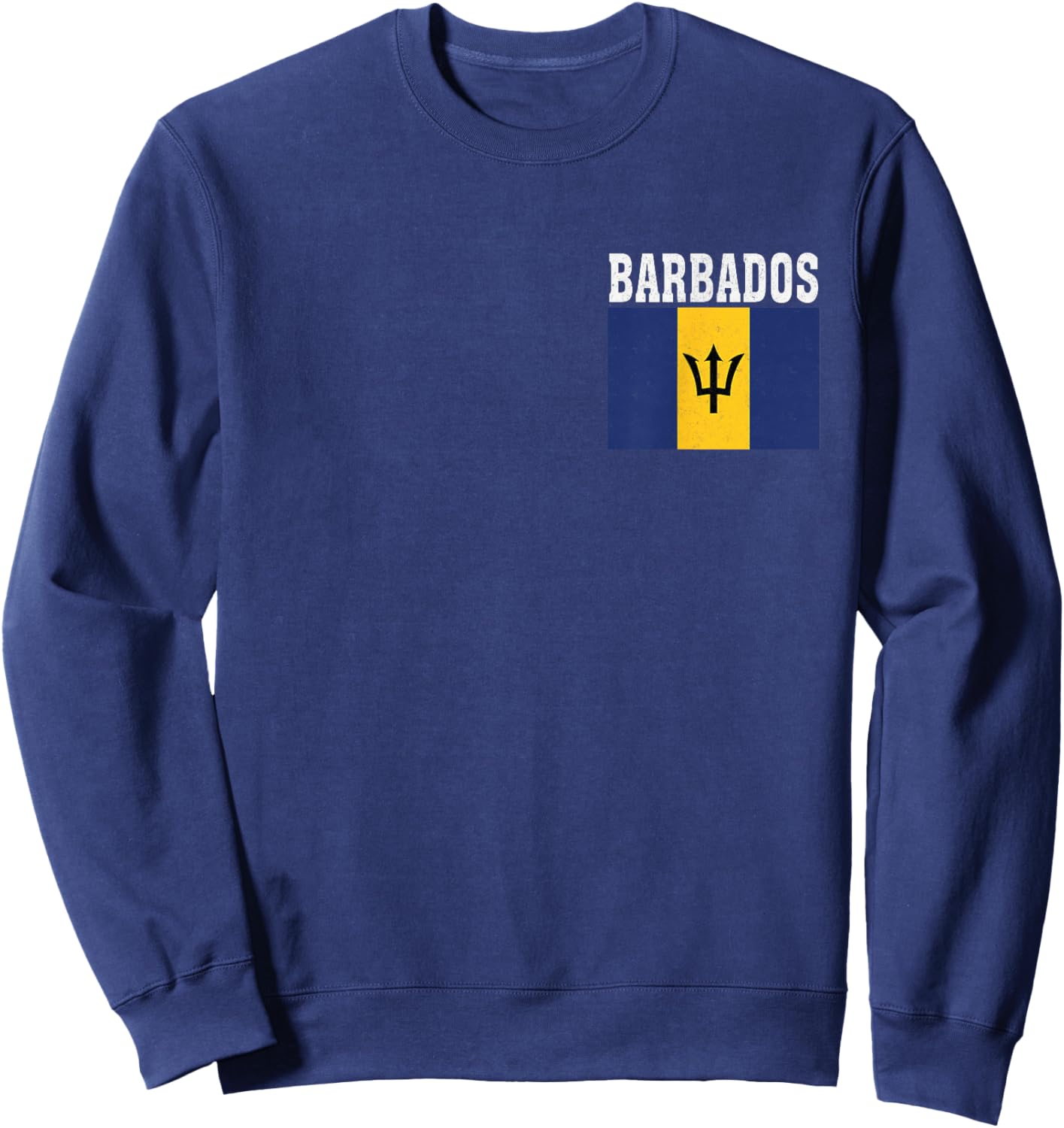Barbados Flag Patriotic National Roots Souvenir Sweatshirt - Sweatshirt | Navy