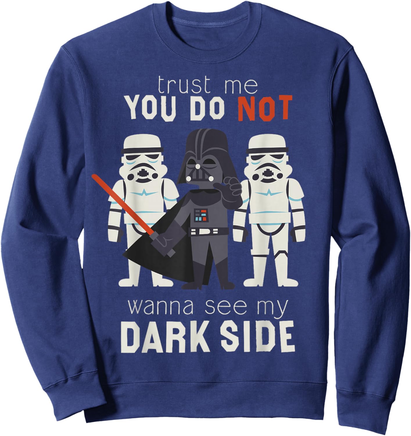 Star Wars A New Hope Darth Vader Dark Side Cartoon Sweatshirt - Sweatshirt | Navy
