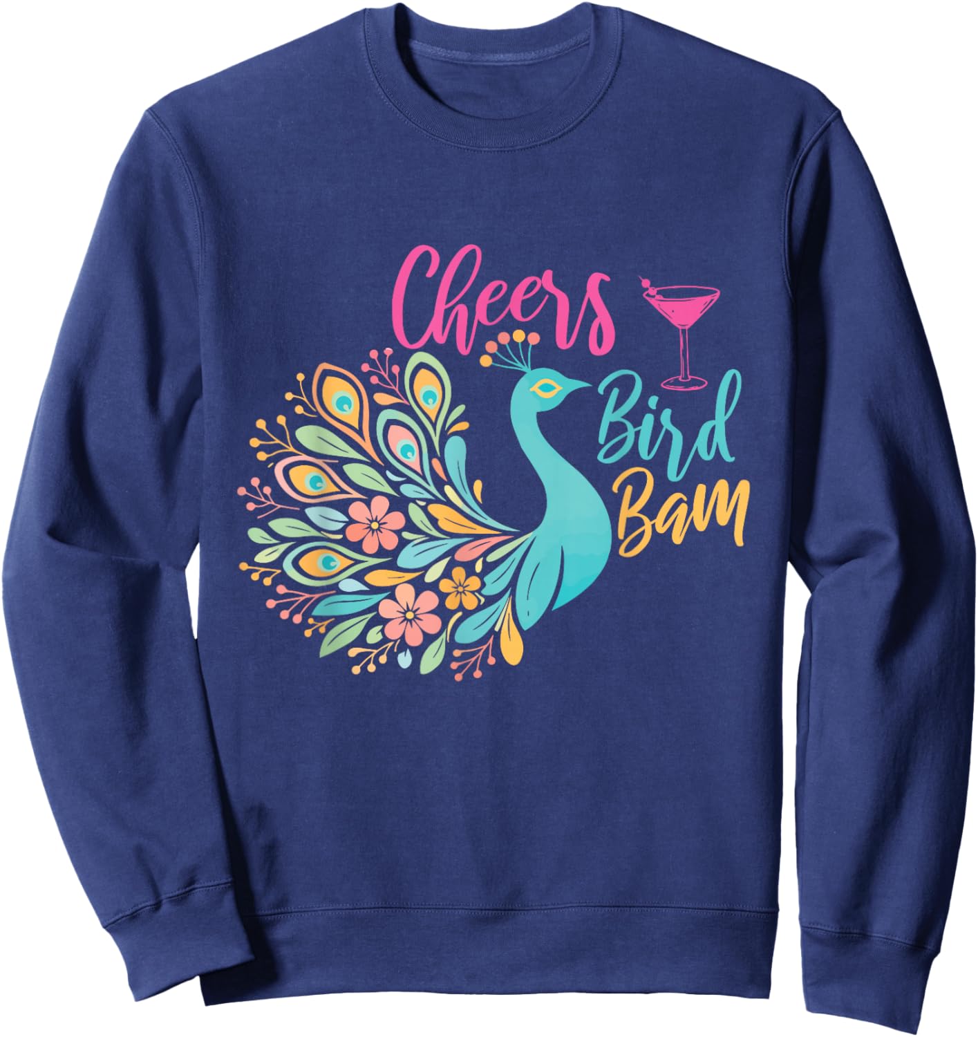 Cheers Bird Bam - Mahjong Lover Mah Jong Player Sweatshirt - Sweatshirt | Navy