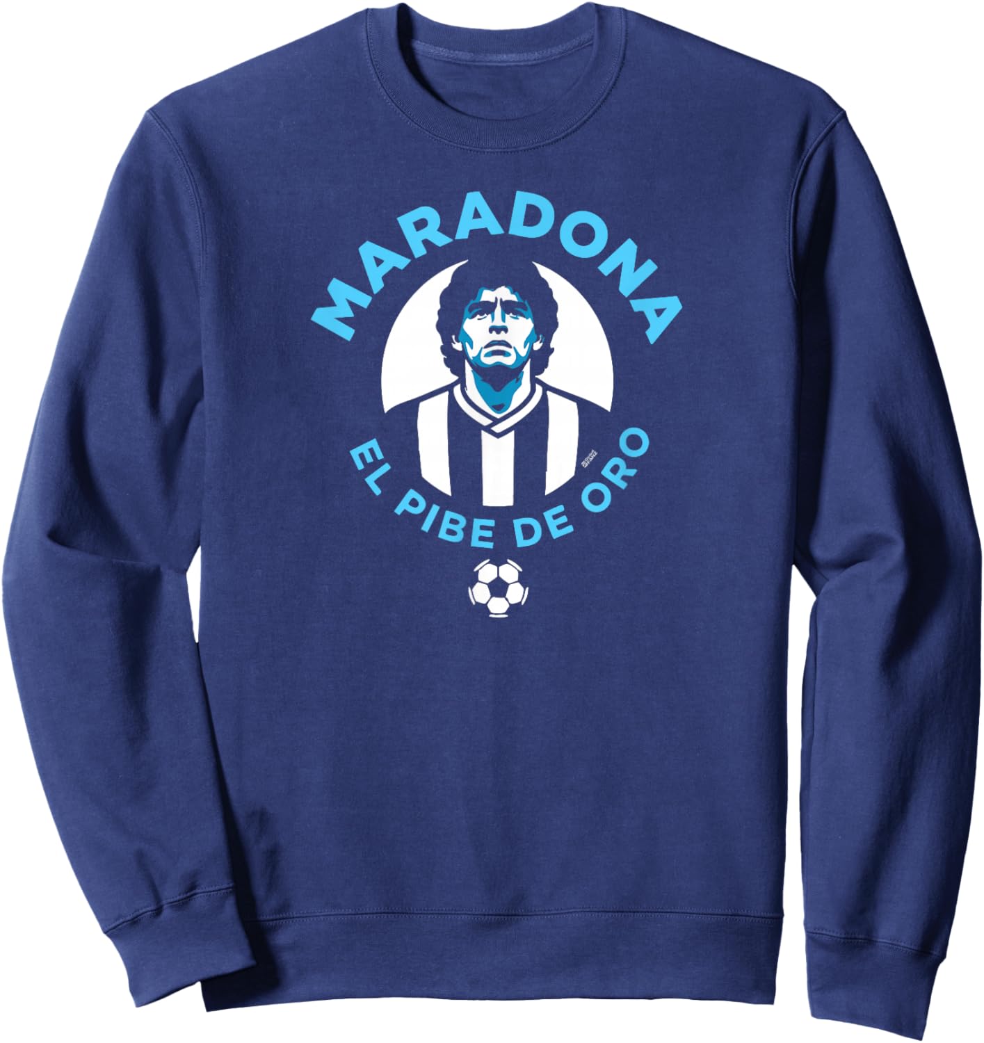 Diego Maradona Vintage El Pibe De Oro Retro Soccer Player Sweatshirt - Sweatshirt | Navy