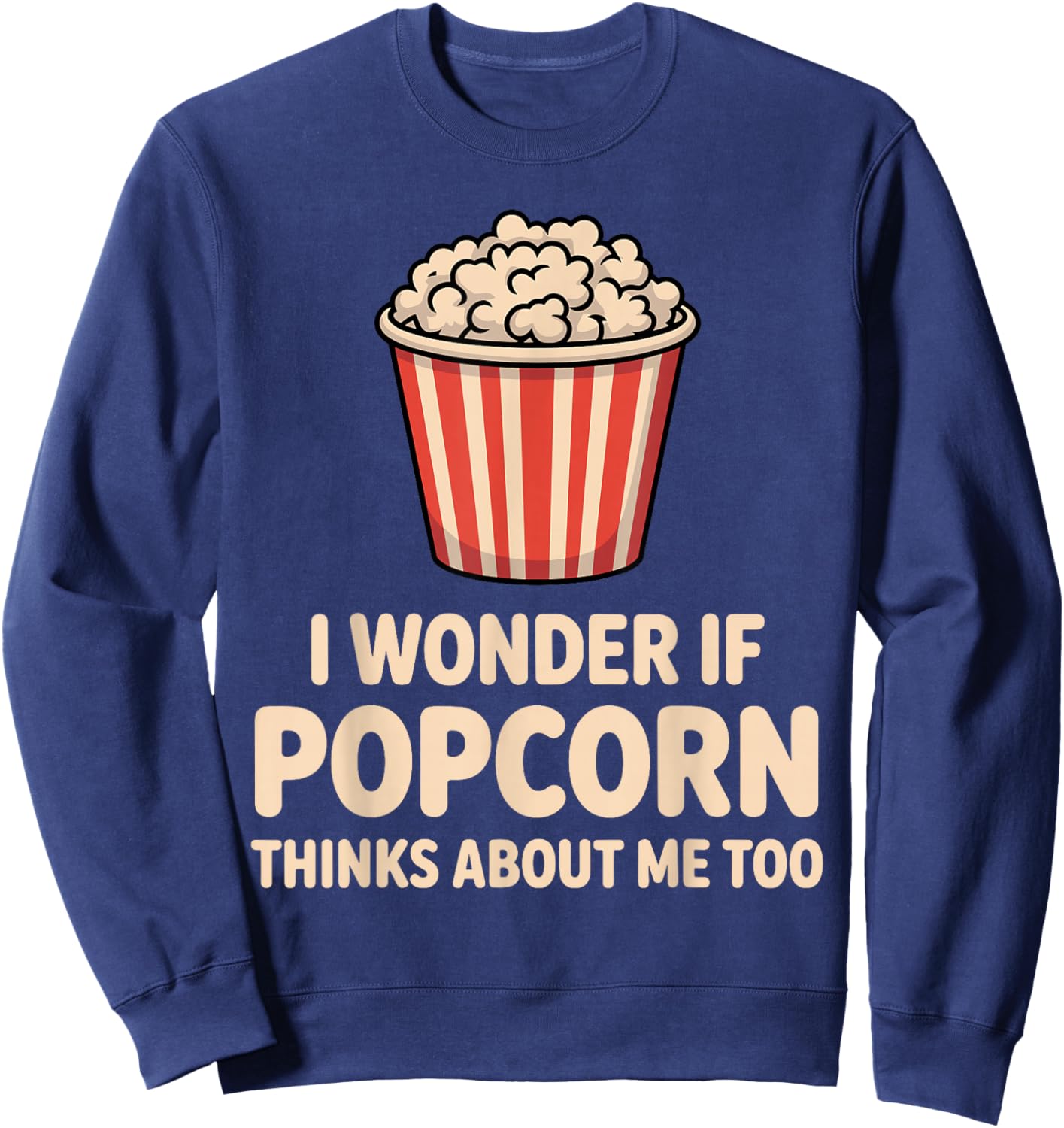 Funny Popcorn Themed Women Adults Kids Popcorn Lover Sweatshirt - Sweatshirt | Navy
