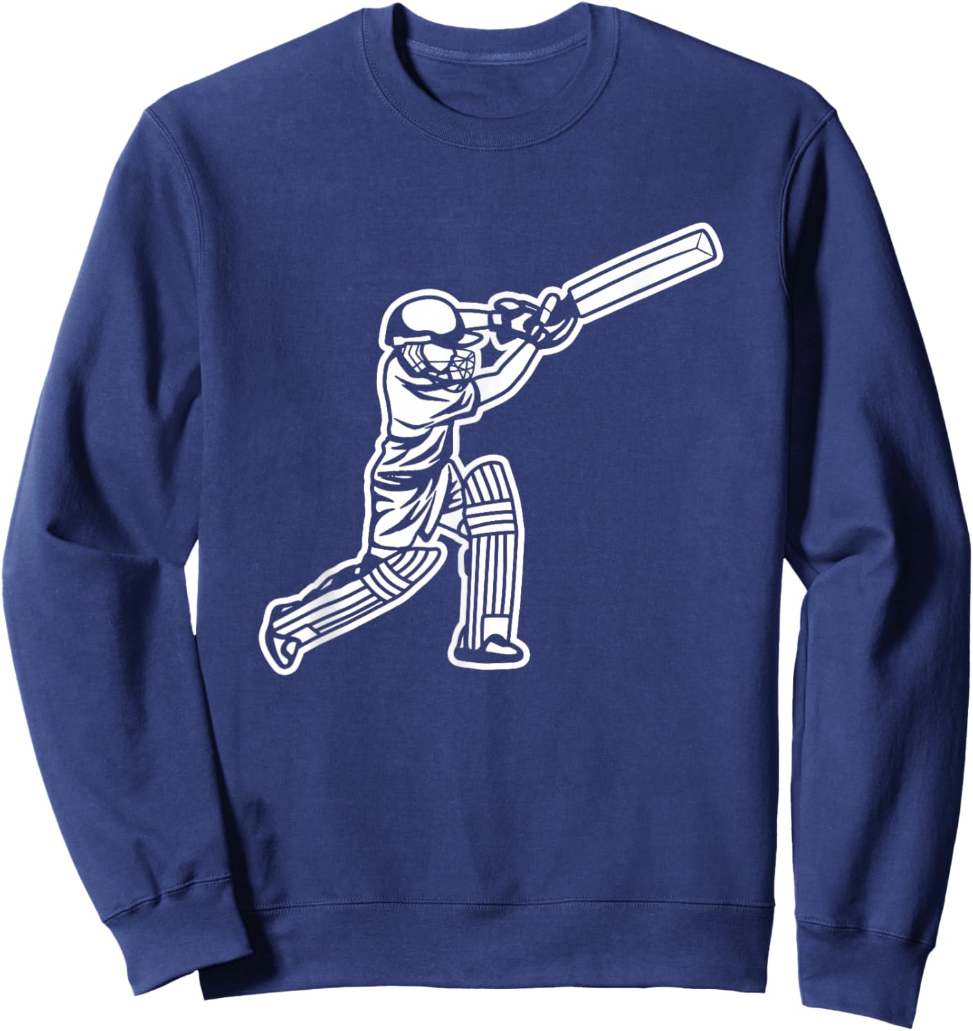 Funny Cricket Boy Cricketer Bat-and-Ball Game Sweatshirt - Sweatshirt | Navy