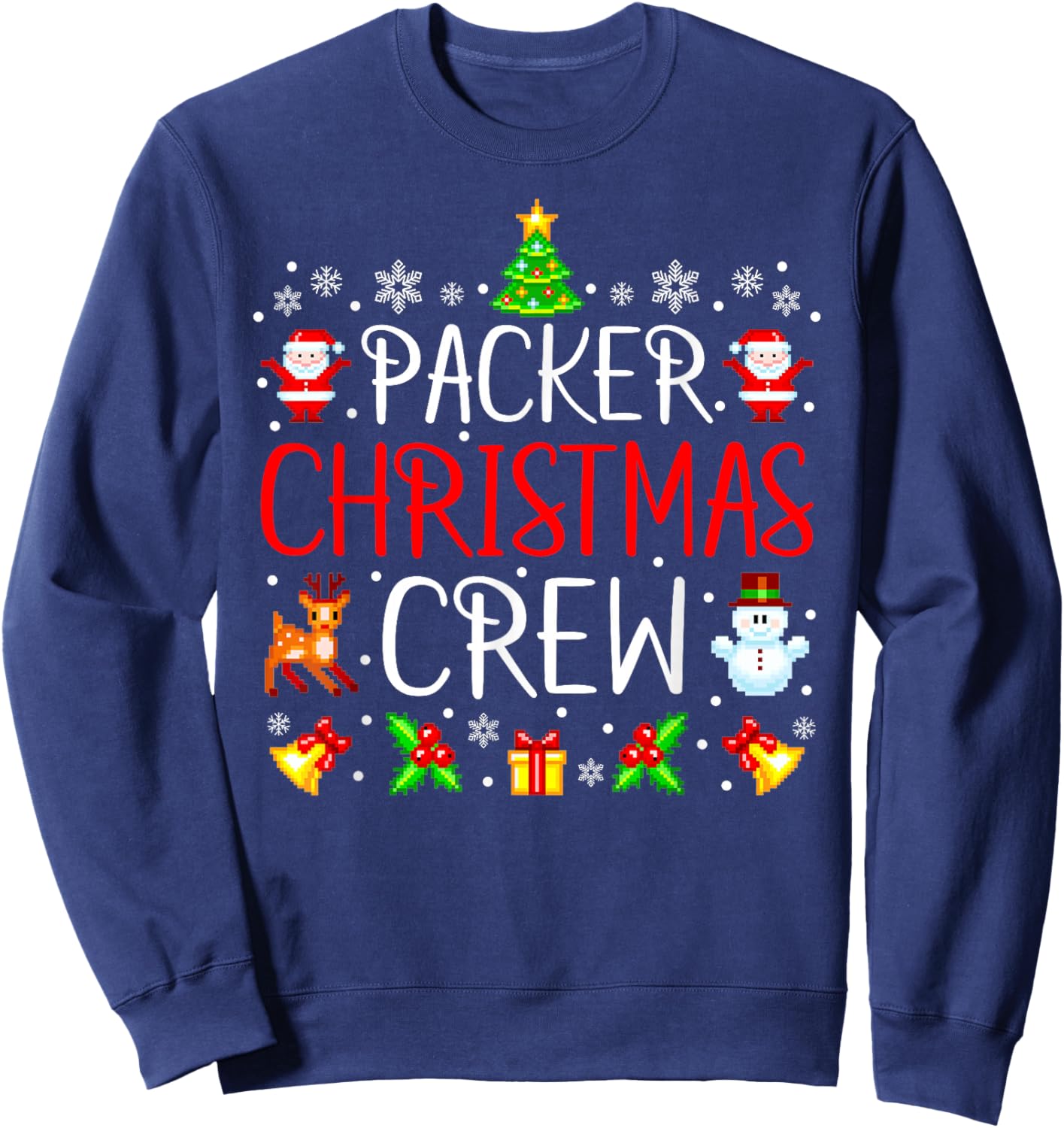 Packer Christmas Crew Matching Xmas Packager Sweatshirt - Sweatshirt | Navy