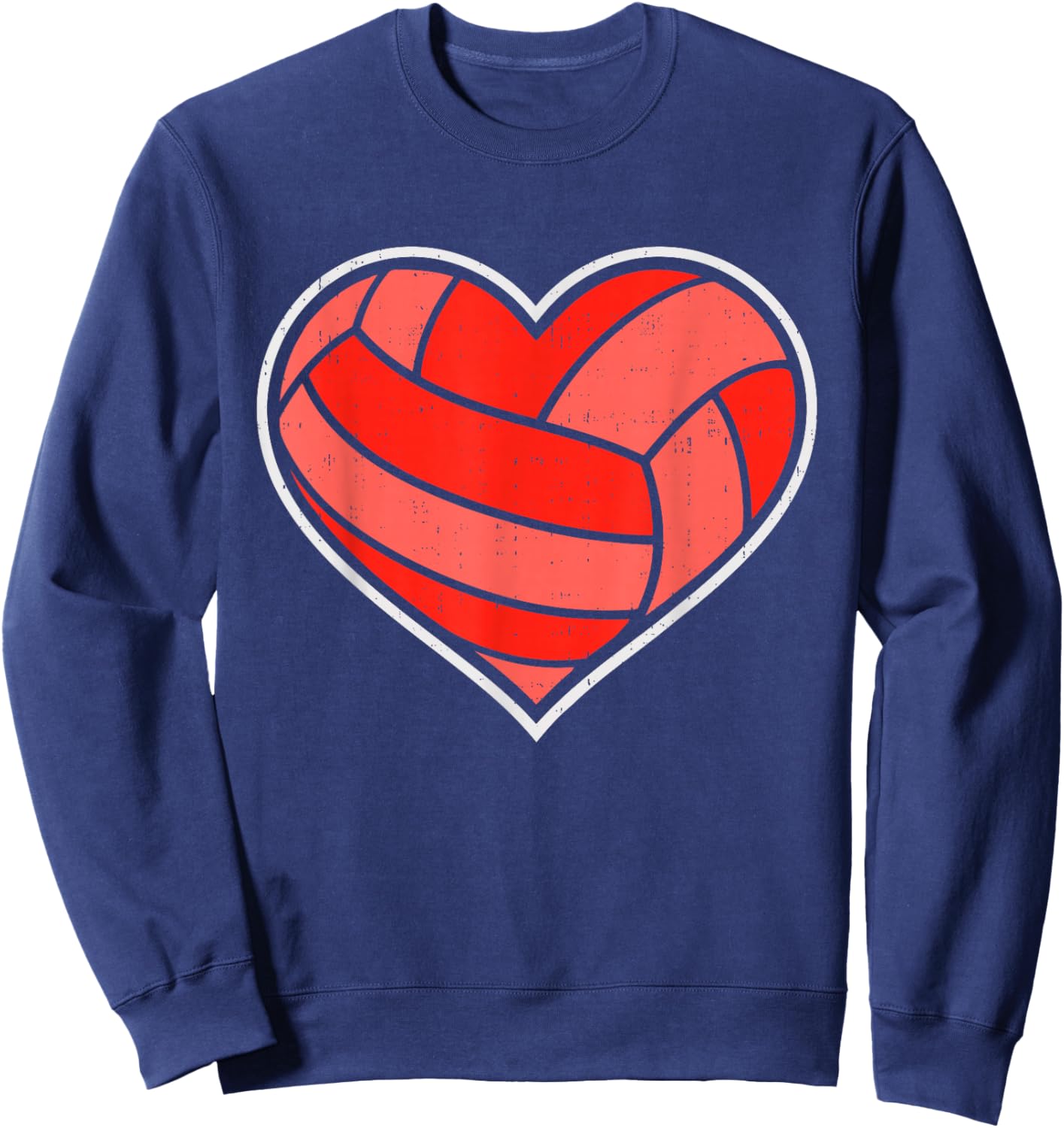 Volleyball Heart Love Sport Valentines Day Men Women Boy Kid Sweatshirt - Sweatshirt | Navy