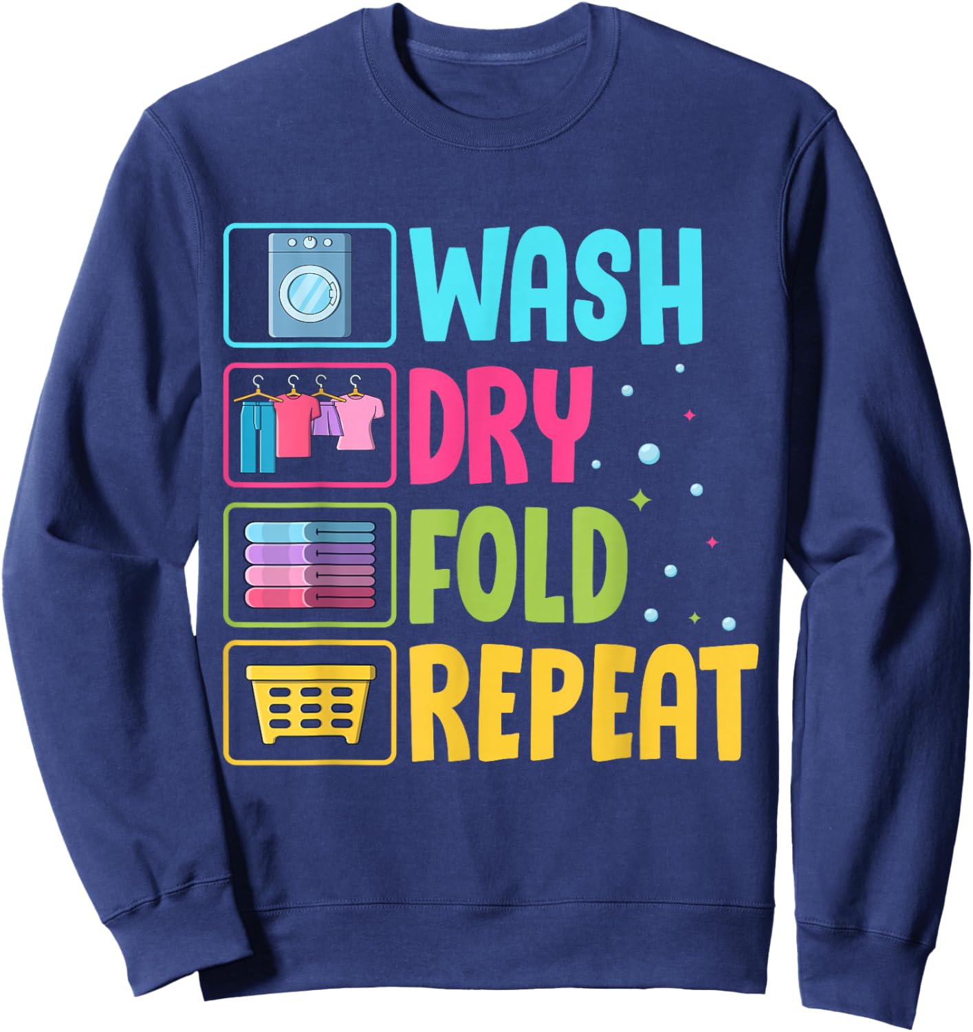 Funny Laundry Men Laundry Worker Sweatshirt - Sweatshirt | Navy