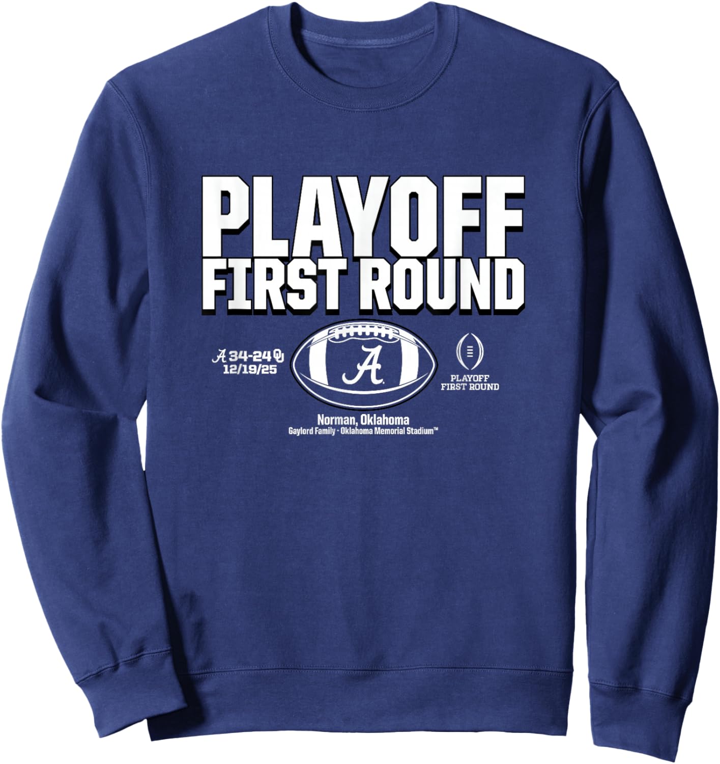 Alabama Crimson Tide 2025 College Football Playoff 1st Round Sweatshirt - Sweatshirt | Navy