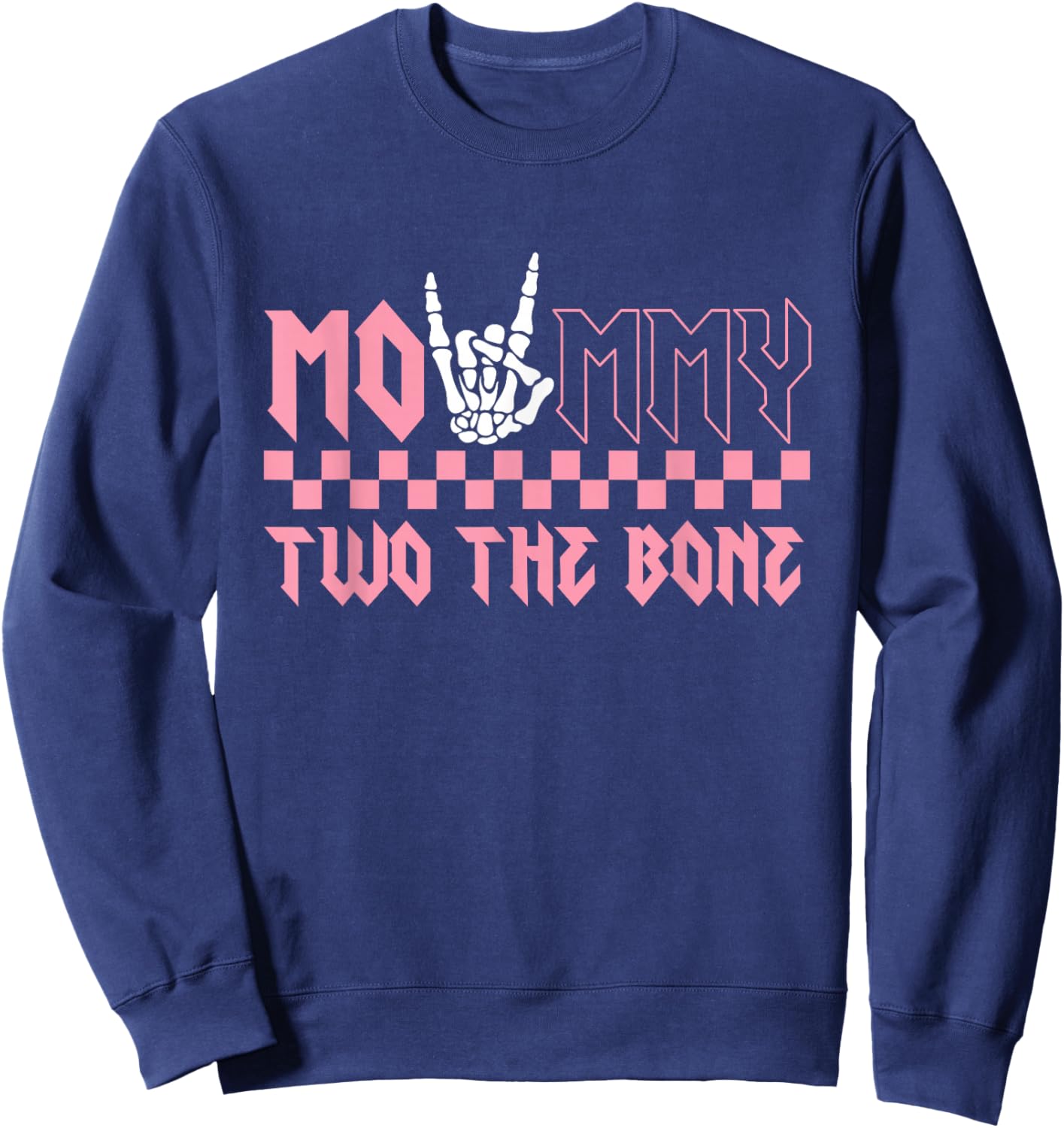 Mommy of The Bad Two The Bone Birthday 2 Years Old Birthday Sweatshirt - Sweatshirt | Navy