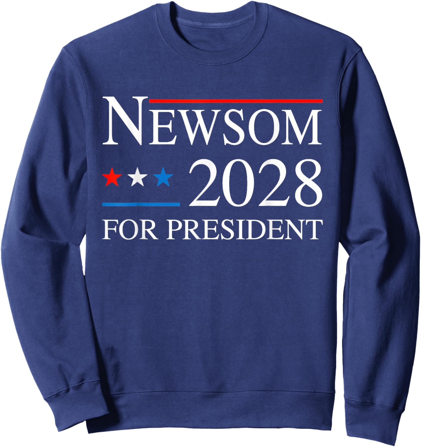 Newsom 2028 for President - Newsom 48 Election Campaign Sweatshirt - Sweatshirt | Navy