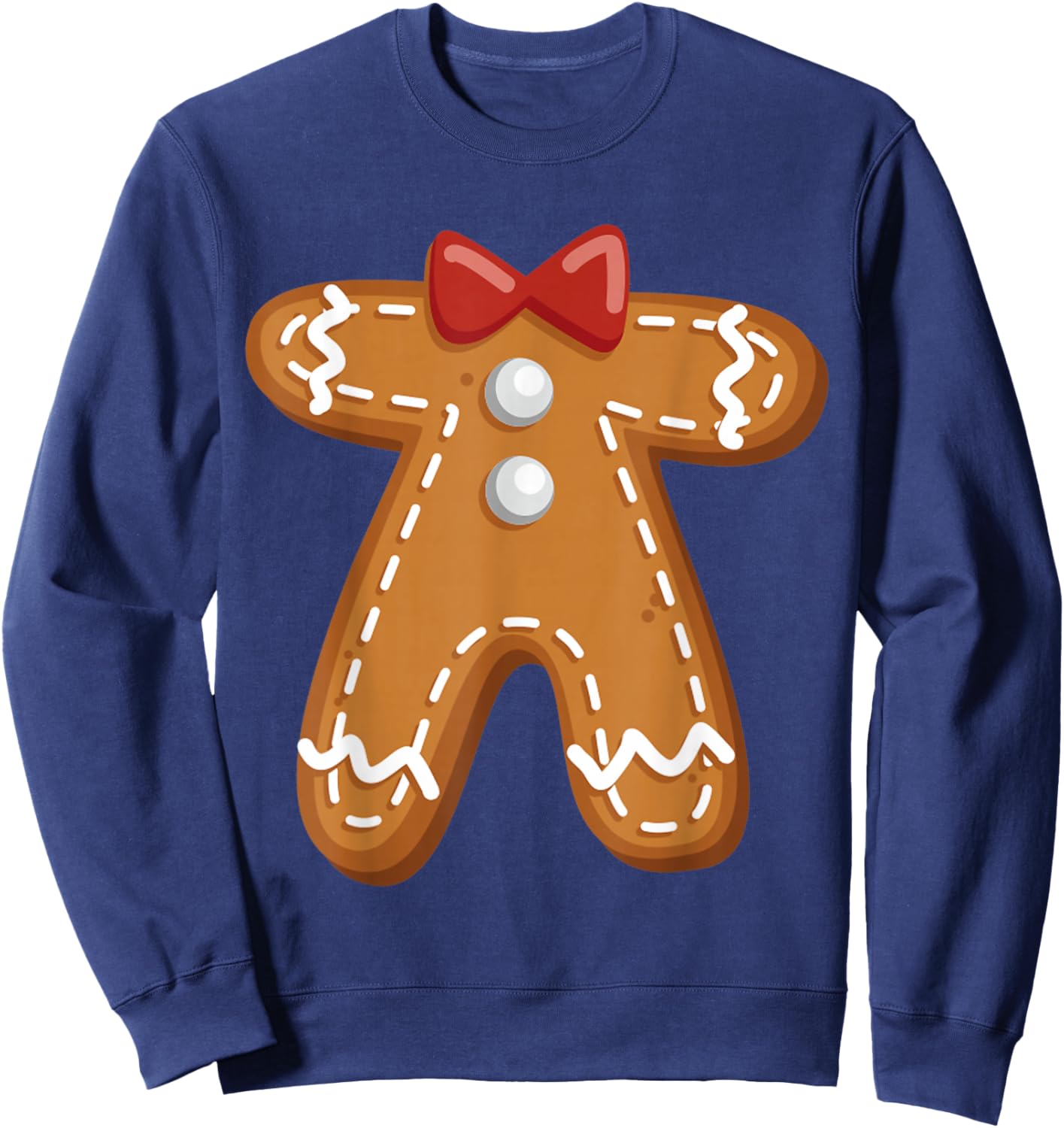 Gingerbread Man Christmas Cookie Costume Men Women Kid Sweatshirt - Sweatshirt | Navy