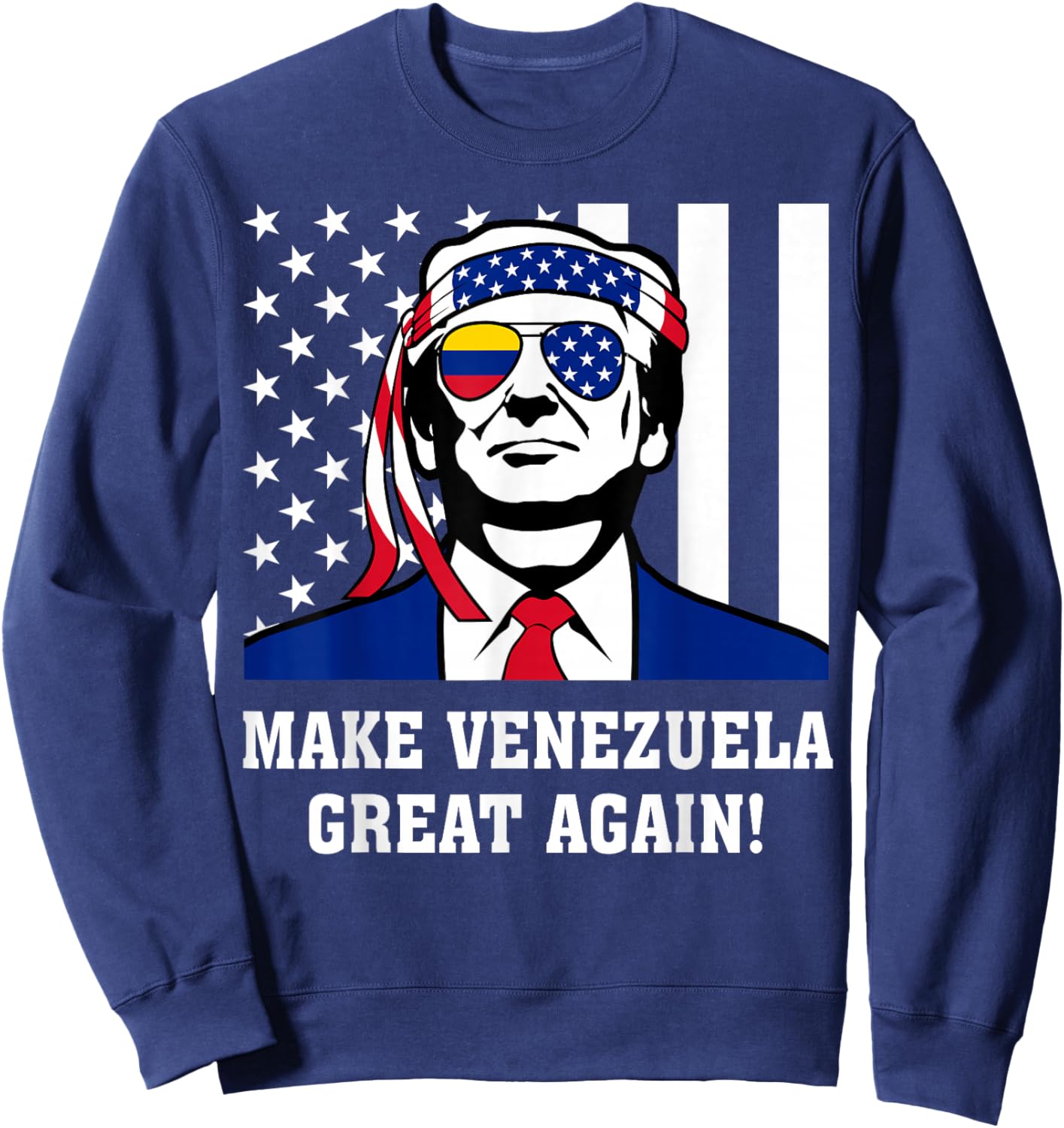 Trump Make Venezuela Great Again Sweatshirt - Sweatshirt | Navy