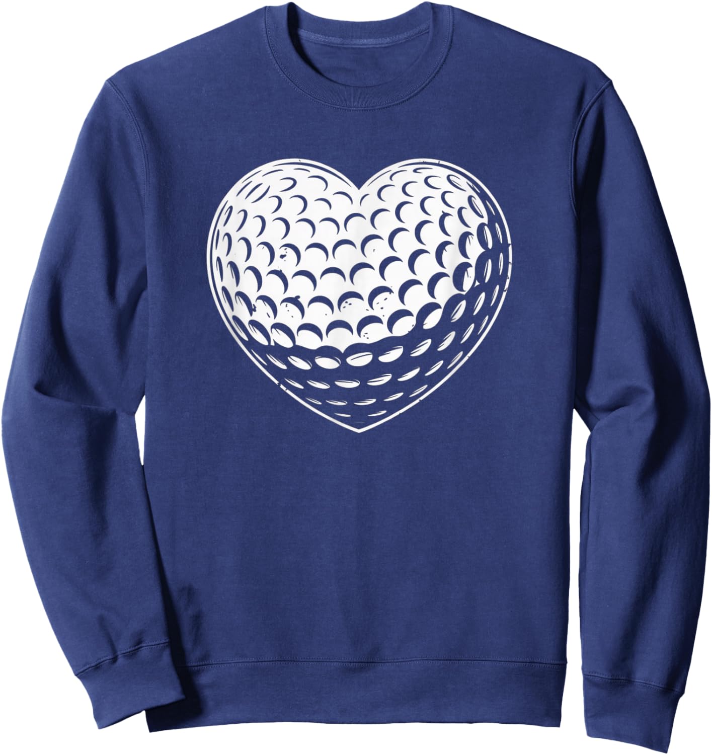 Golf Heart Valentine's Day Cute Golfer Sweatshirt - Sweatshirt | Navy