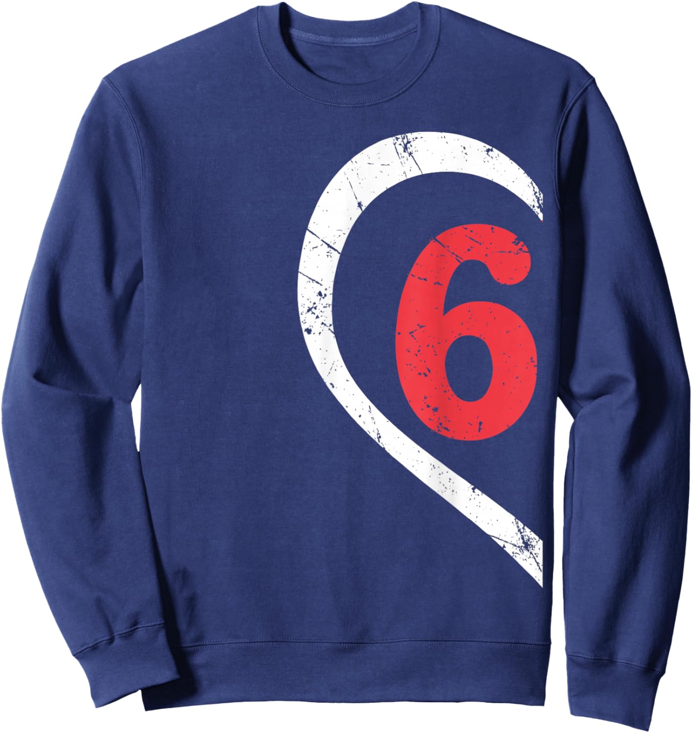 Funny Number 6 Heart Meme 67 Valentine Couple Matching Sweatshirt - Sweatshirt | Navy