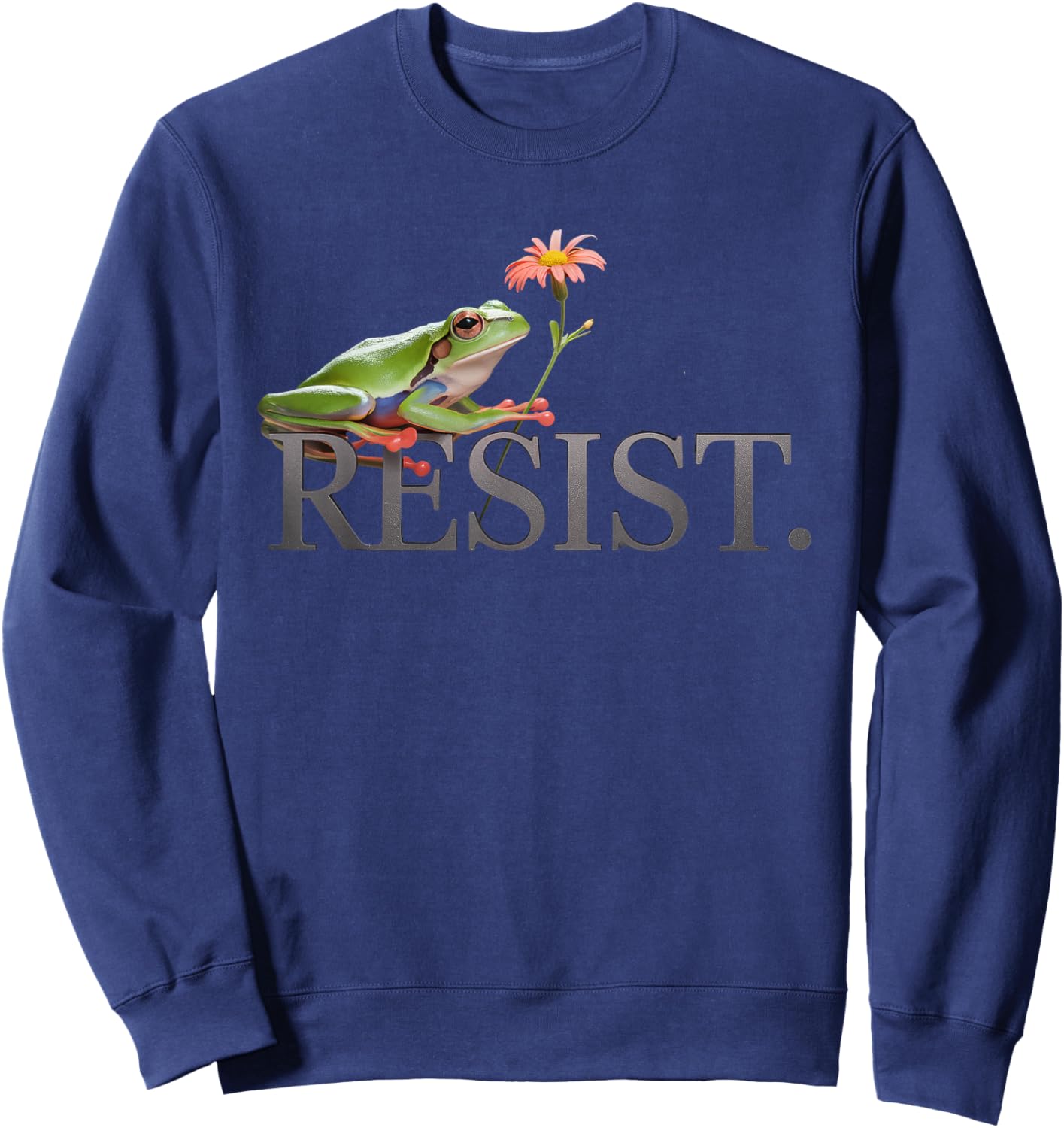 Portland Frog Resist Protest Portland Frog Activist Sweatshirt - Sweatshirt | Navy