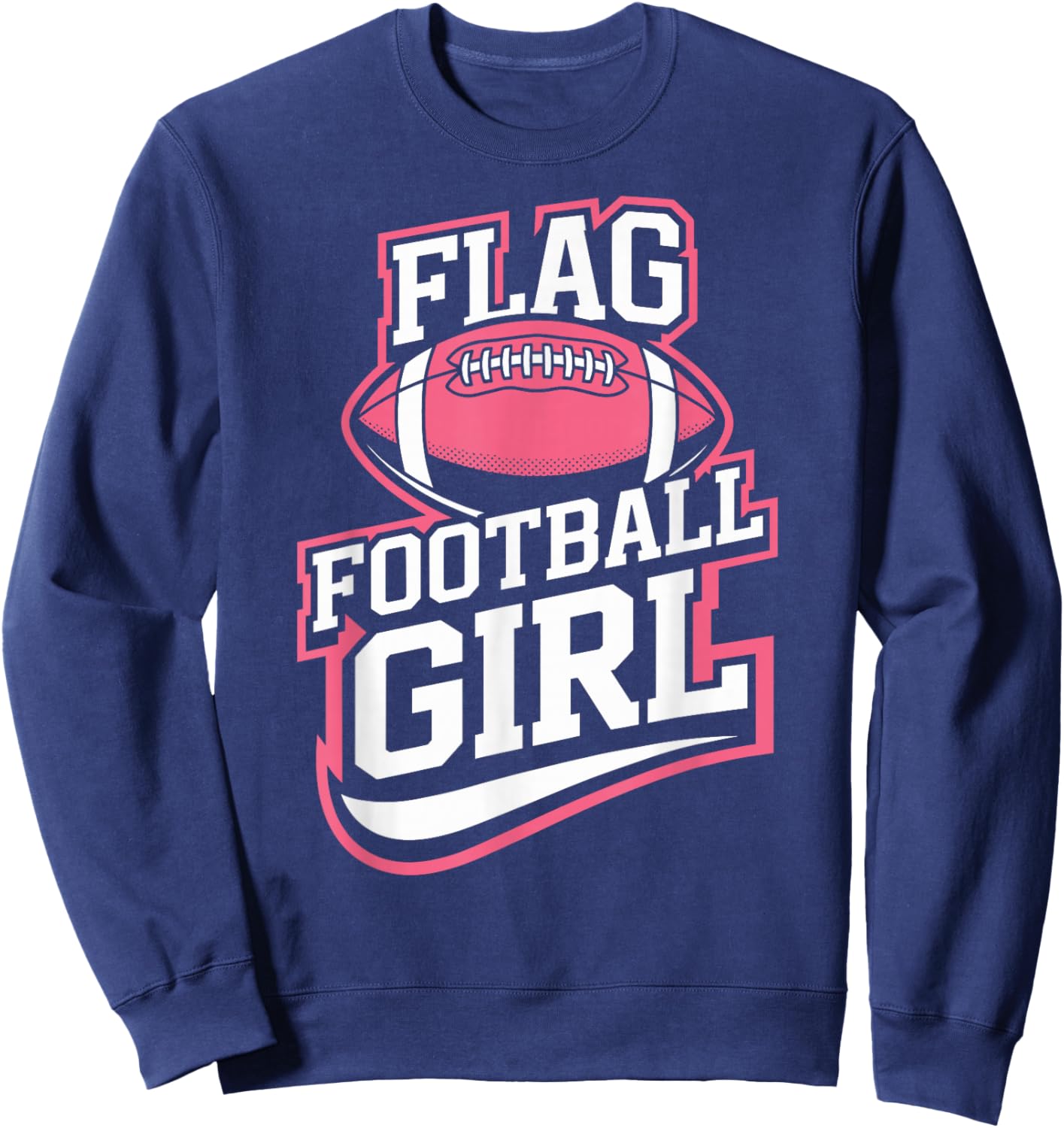Flag Football Girl Sweatshirt - Sweatshirt | Navy