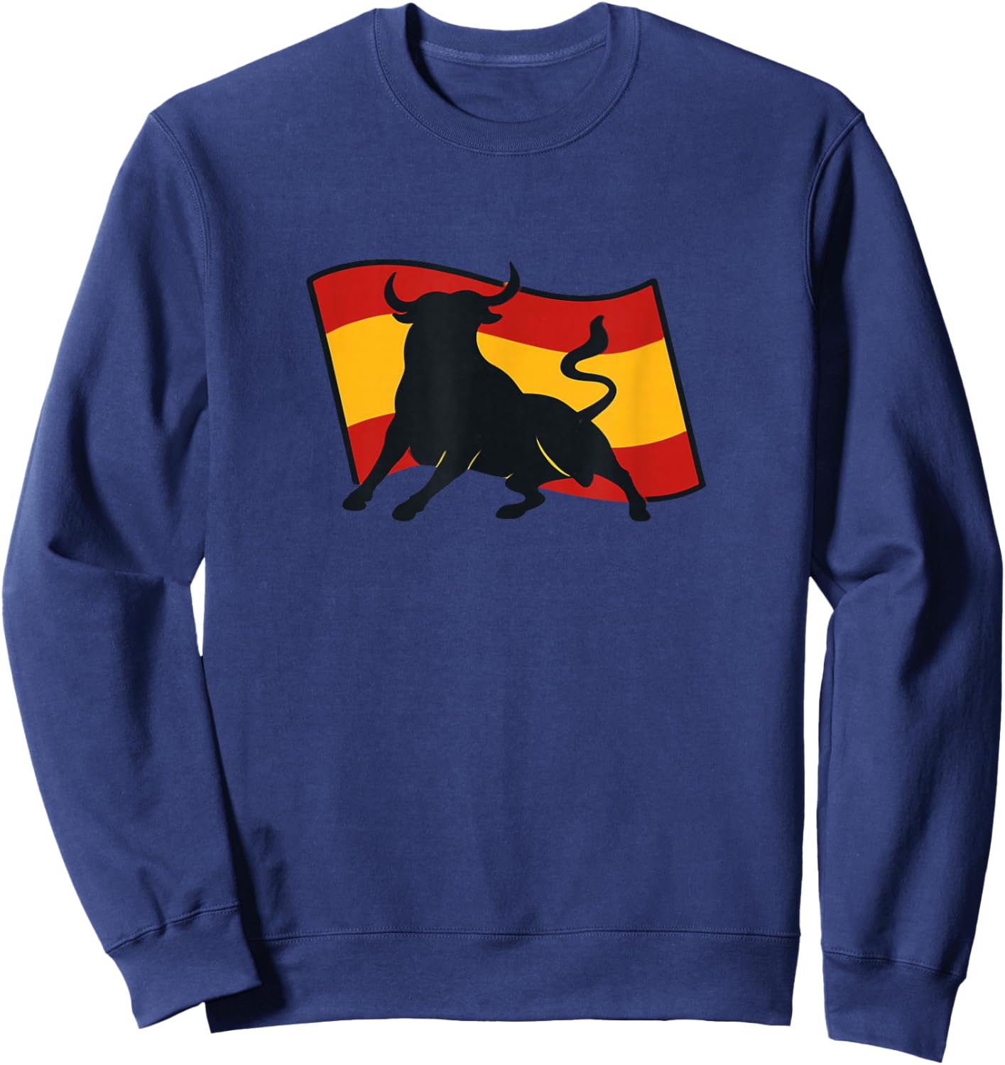 Spanish Bull with Spain Flag Sweatshirt - Sweatshirt | Navy