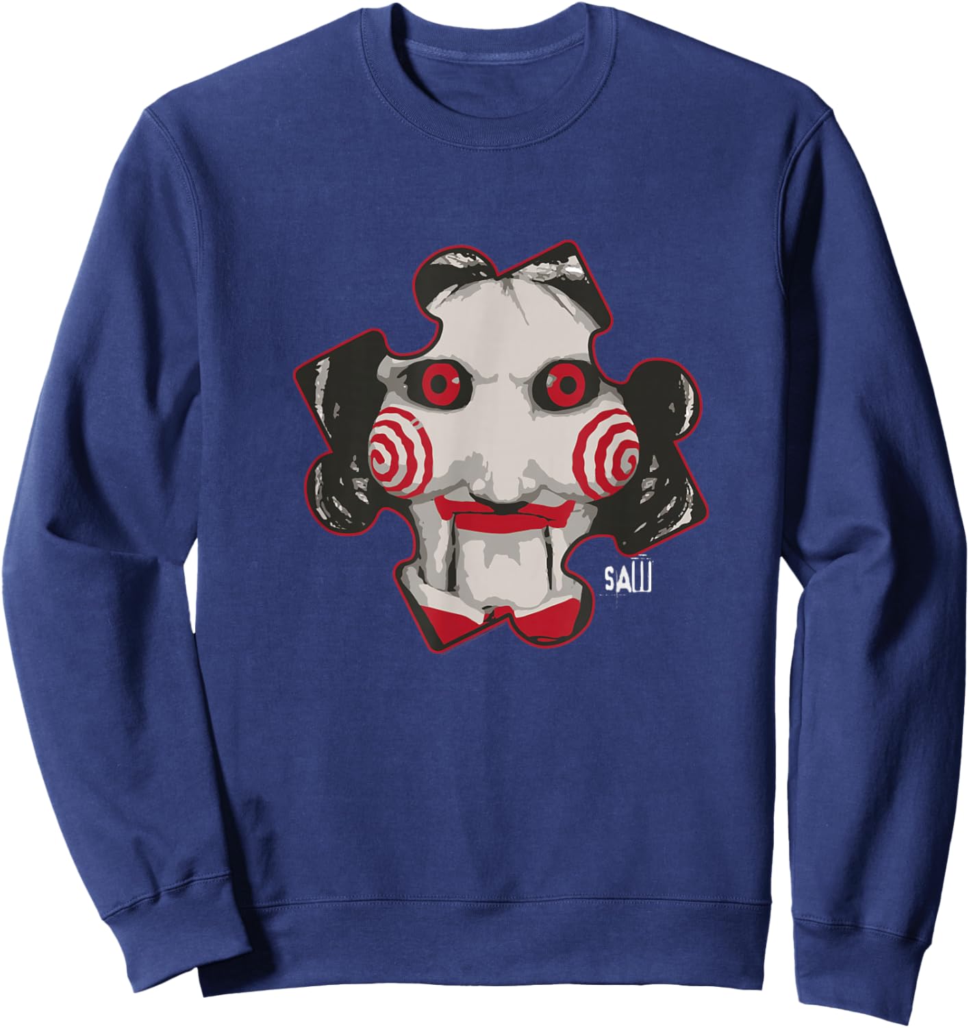 Saw Billy The Puppet Puzzle Piece Sweatshirt - Sweatshirt | Navy