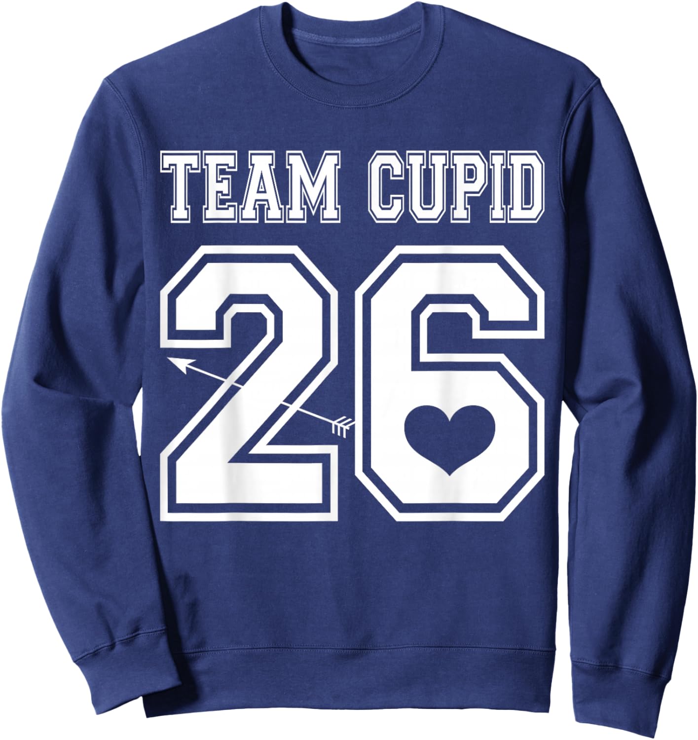 Groovy Team Cupid 2026 Happy Valentine's Day 2026 Costume Sweatshirt - Sweatshirt | Navy