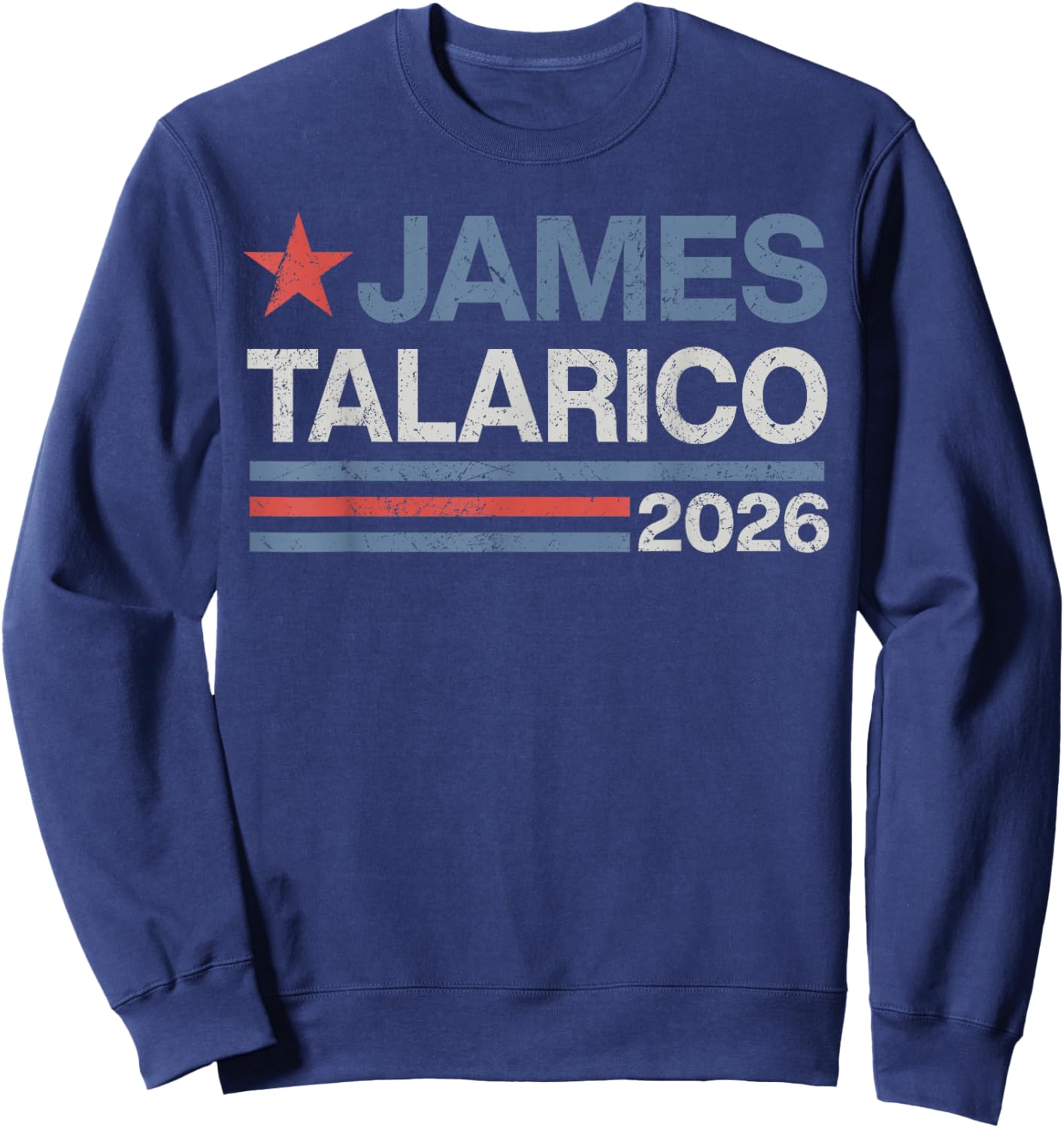James Talarico for U.S. Senate from Texas 2026 Retro US Flag Sweatshirt - Sweatshirt | Navy
